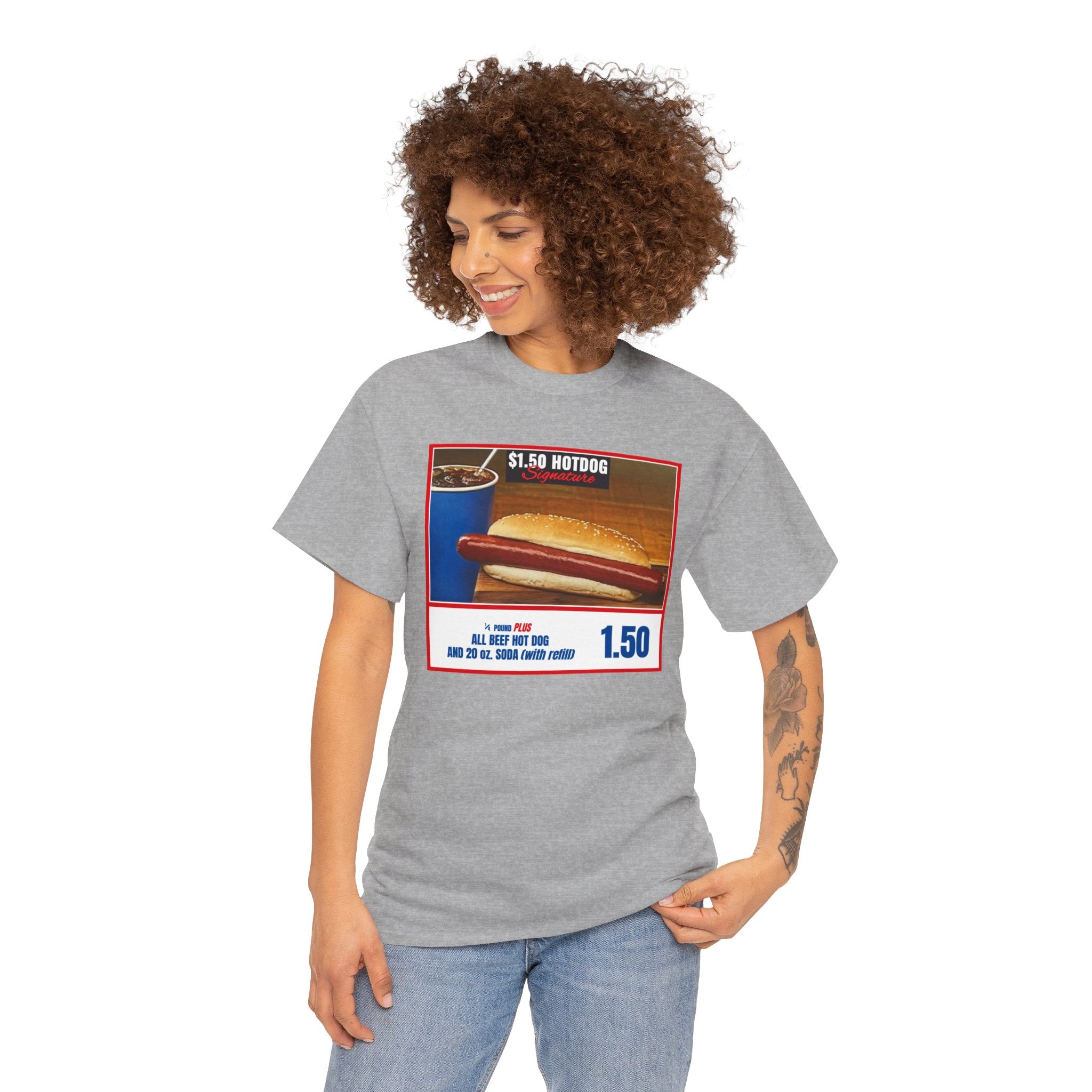 Costco Hotdog (no back quote) - Unisex Heavy Cotton Tee