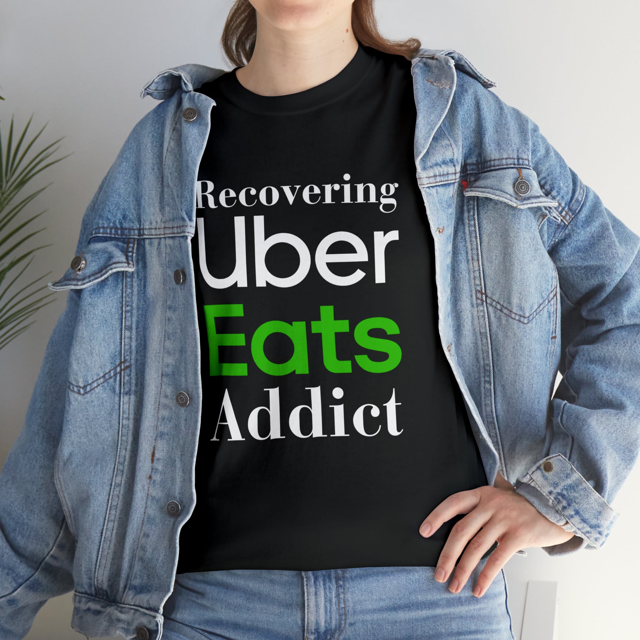 Recovering Uber Eats Addict - Unisex Heavy Cotton Tee