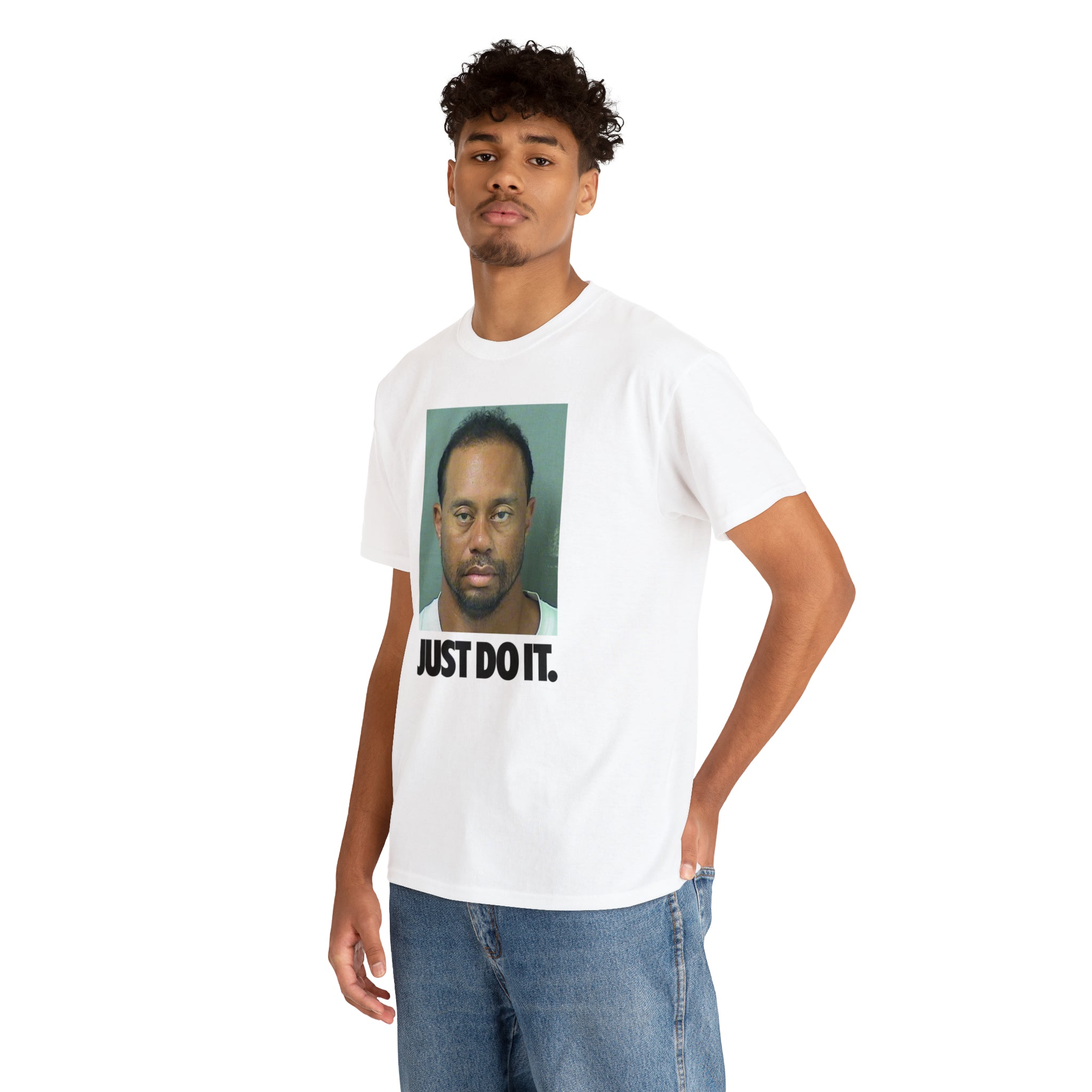 Just Do it Tiger Woods DUI Mugshot - Unisex Heavy Cotton Tee