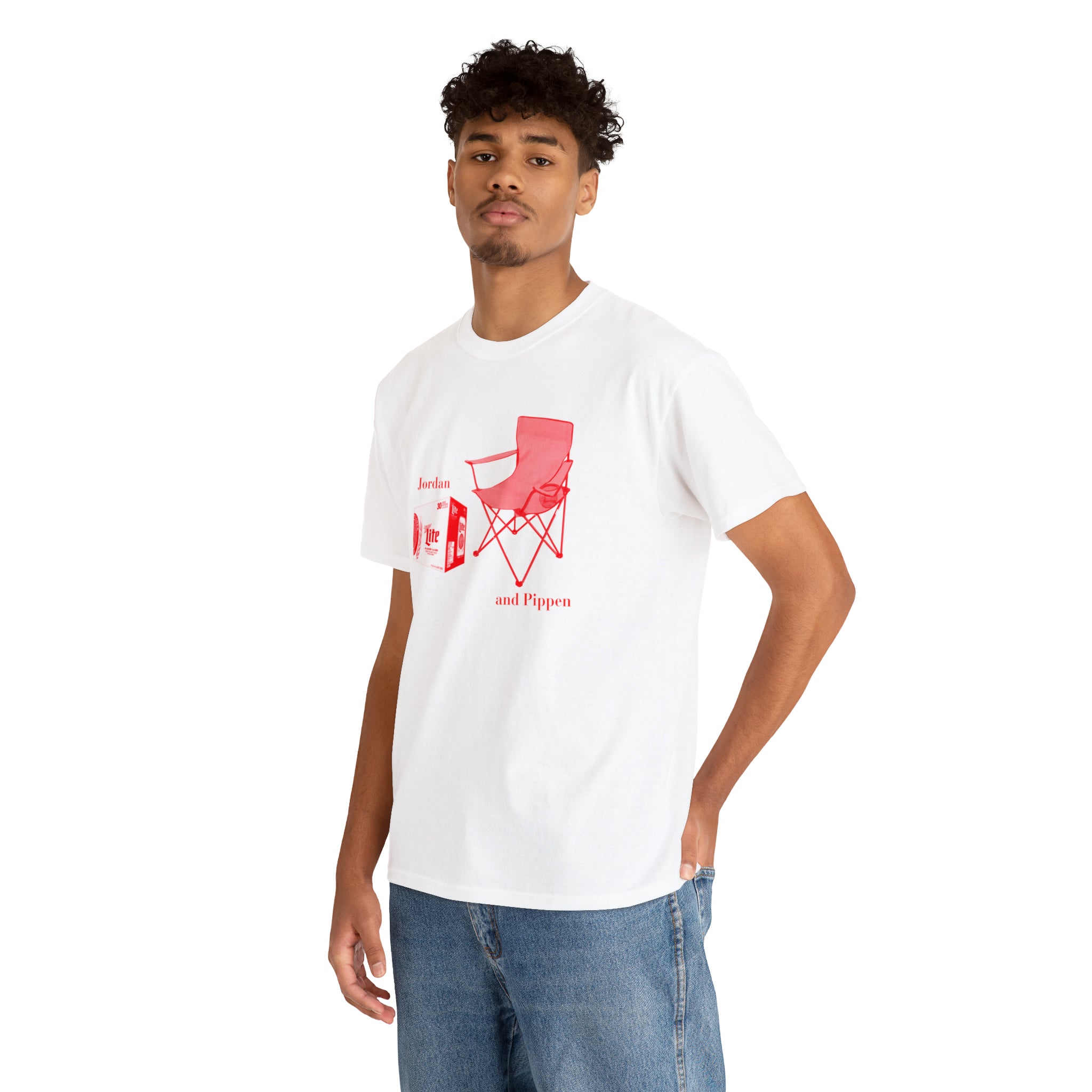 Jordan and Pippen 30 rack and chair - Unisex Heavy Cotton Tee