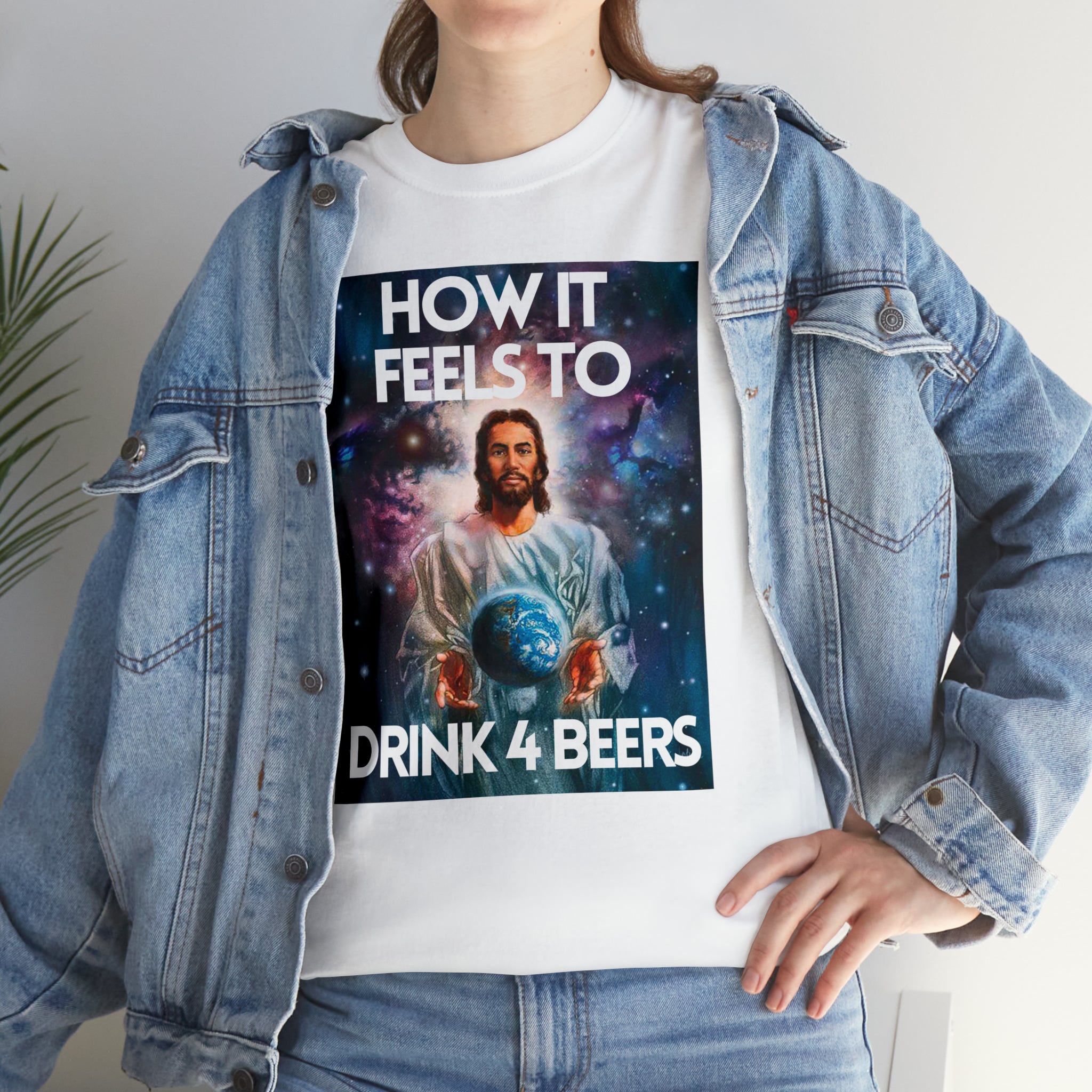 How it feels to drink 4 beers - Unisex Heavy Cotton Tee