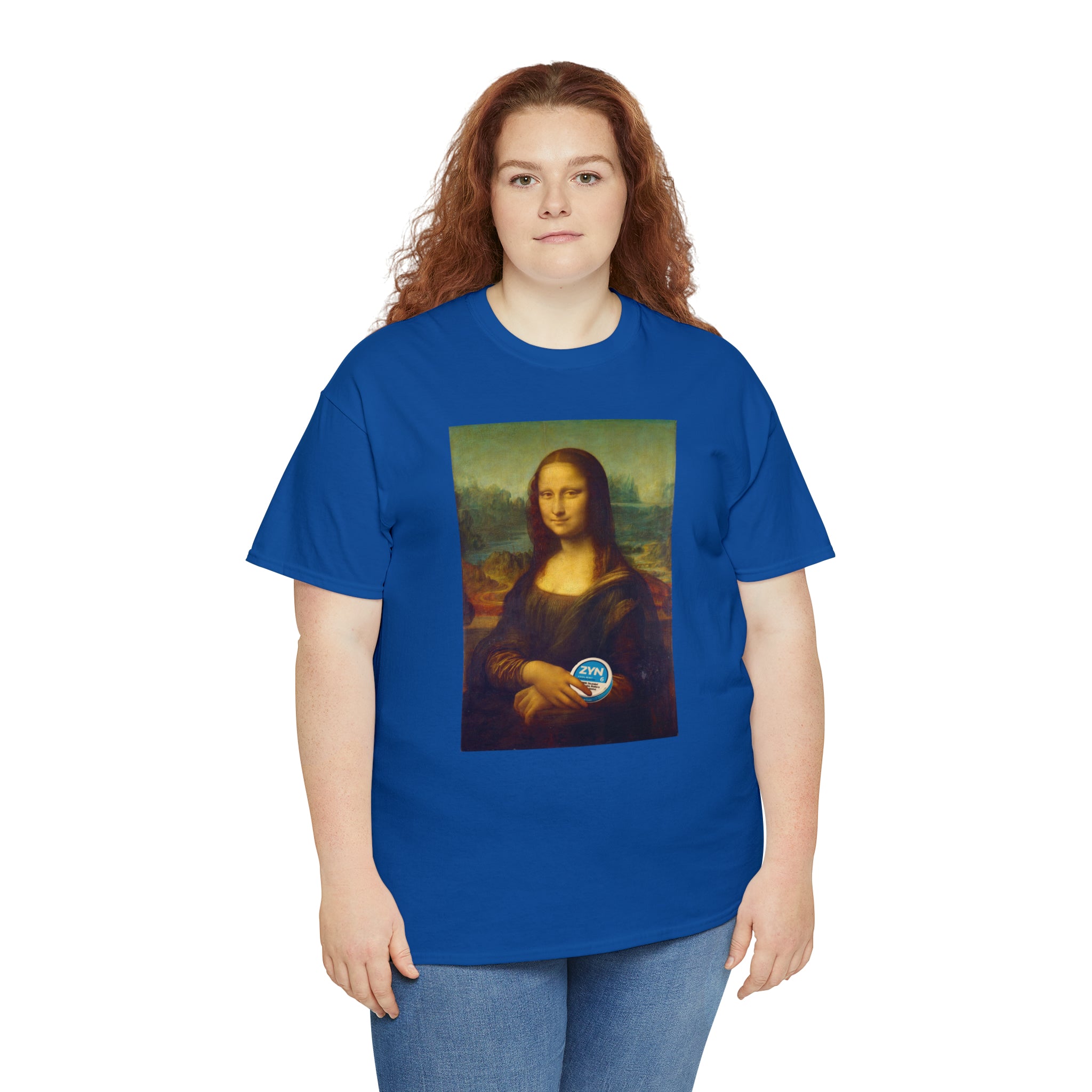 Mona Lisa with Zyns - Unisex Heavy Cotton Tee