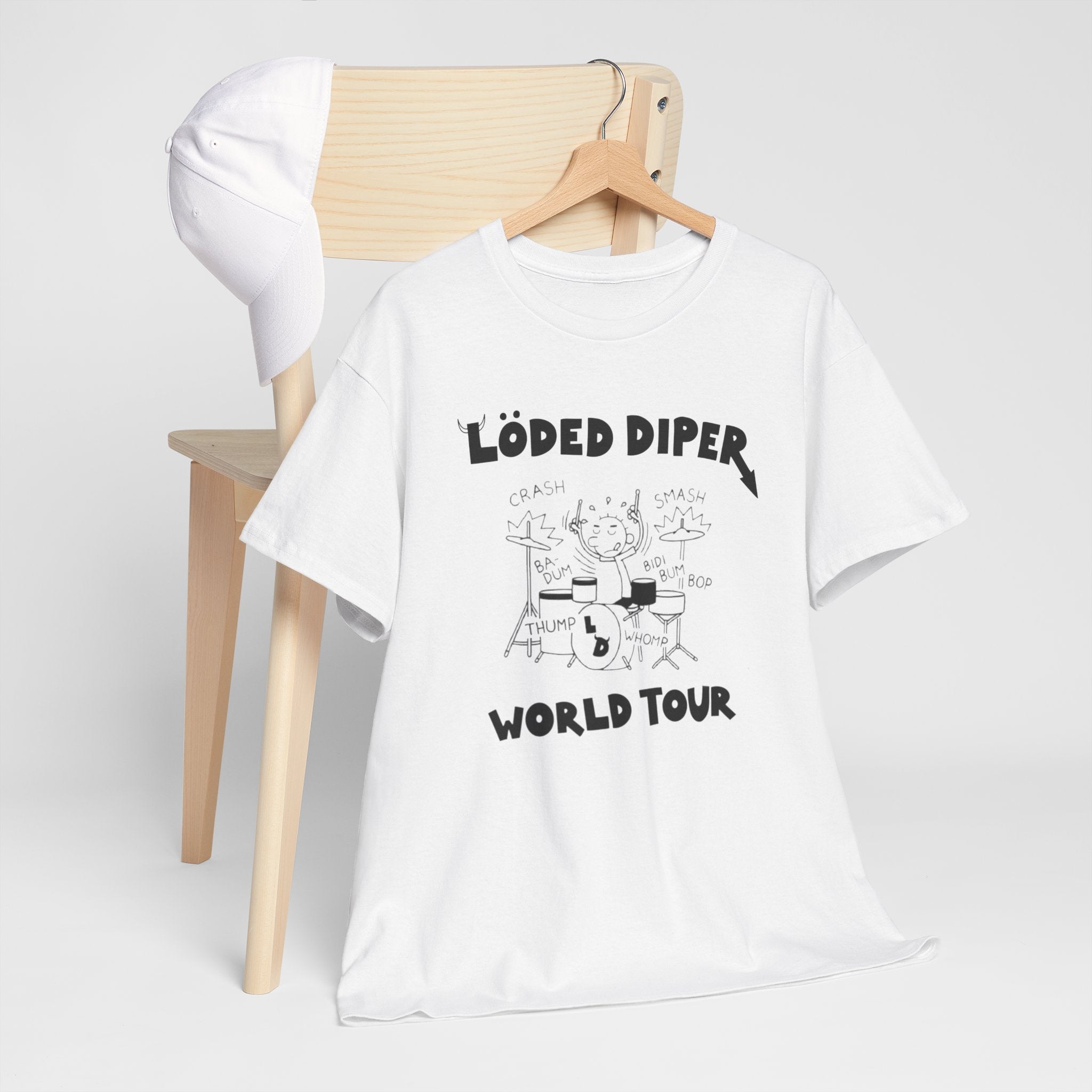 Loded Diper World Tour Shirt (Diary of a Wimpy Kid Rodrick Rules) - Unisex Heavy Cotton Tee