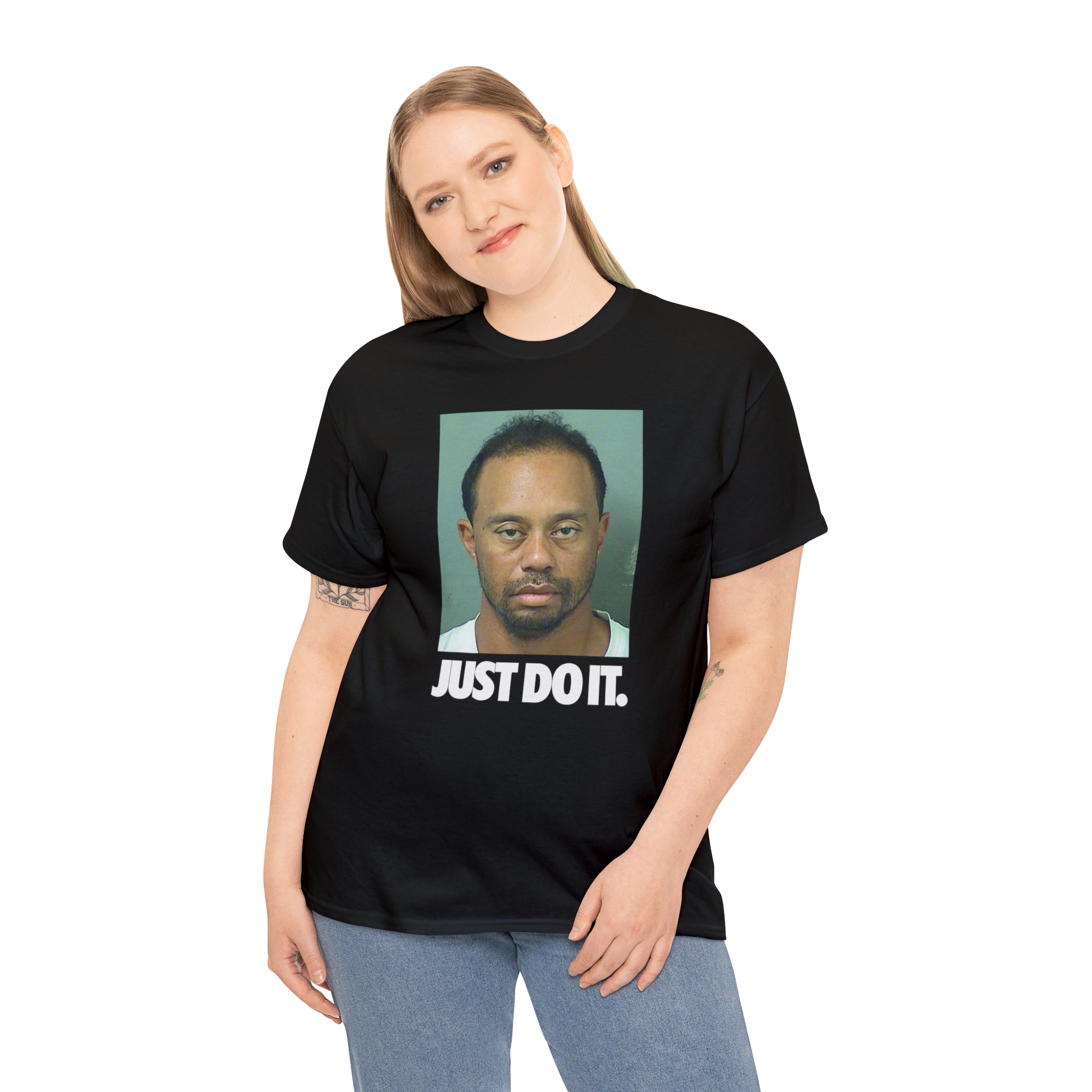 Just Do it Tiger Woods DUI Mugshot - Unisex Heavy Cotton Tee