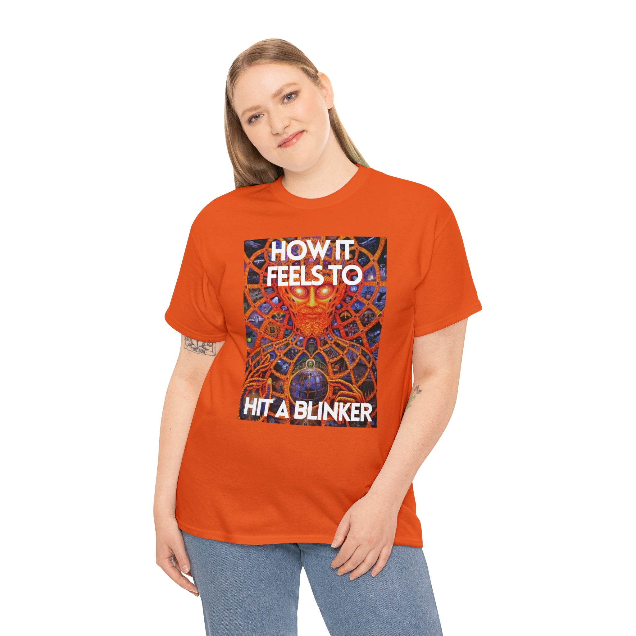 How it feels to hit a blinker - Unisex Heavy Cotton Tee