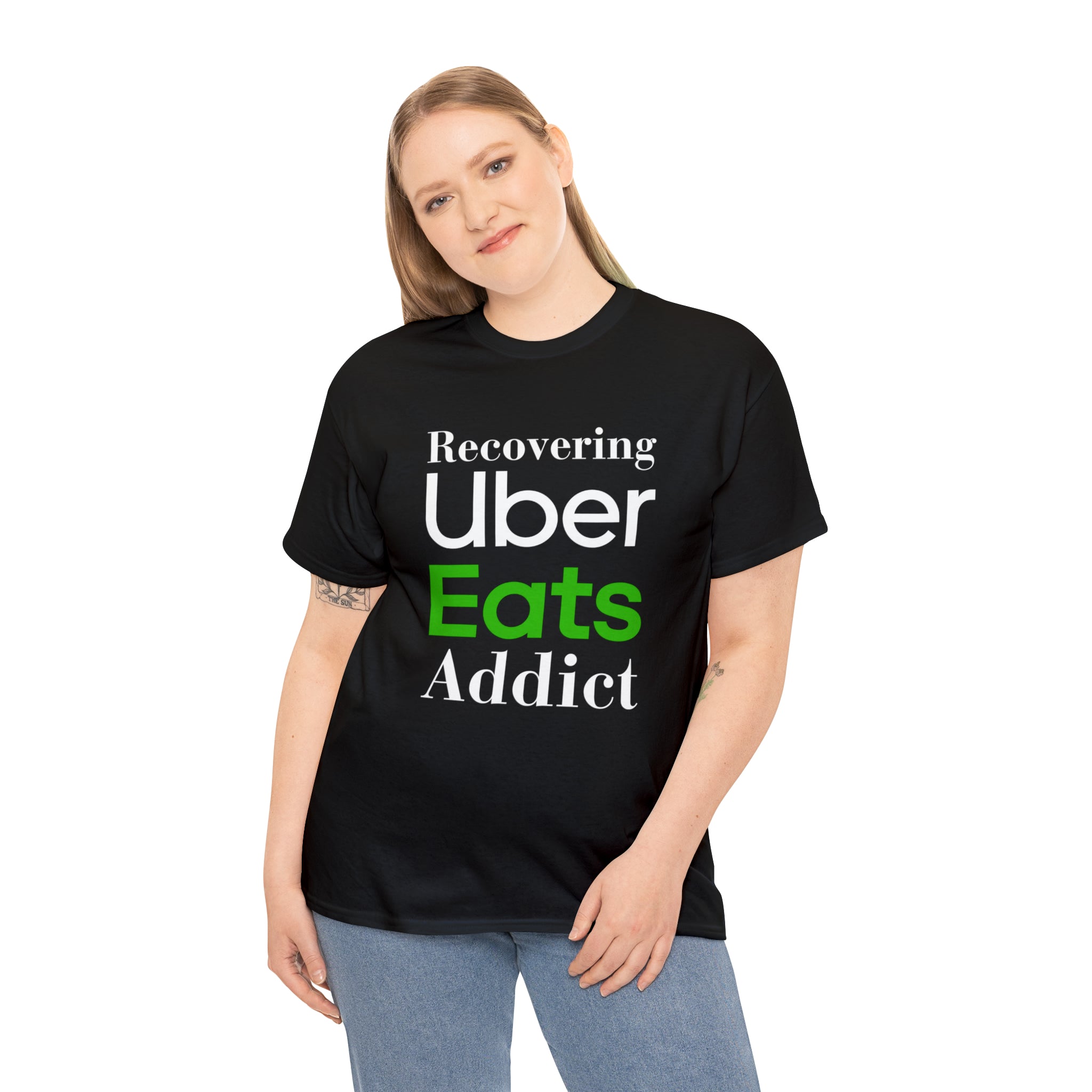 Recovering Uber Eats Addict - Unisex Heavy Cotton Tee