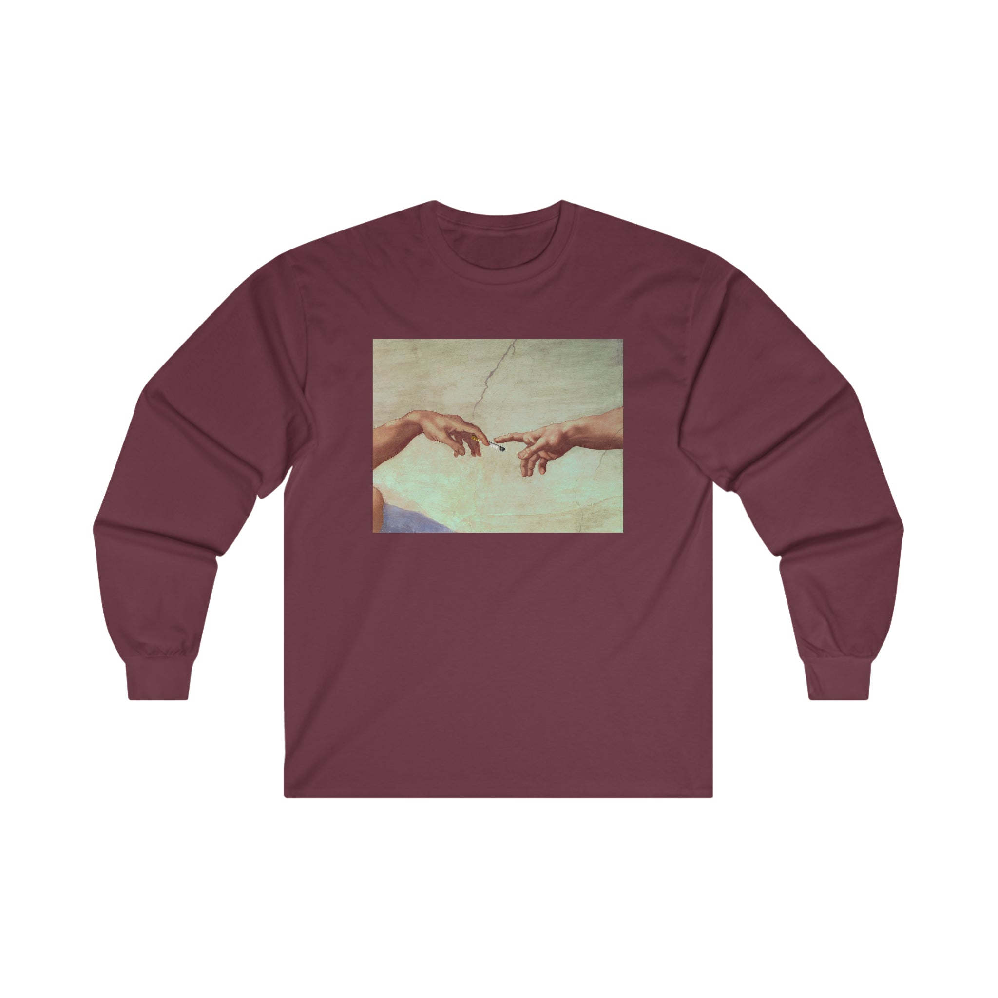 Gods Hand Passing Cigarette - Ultra Cotton Long Sleeve Tee