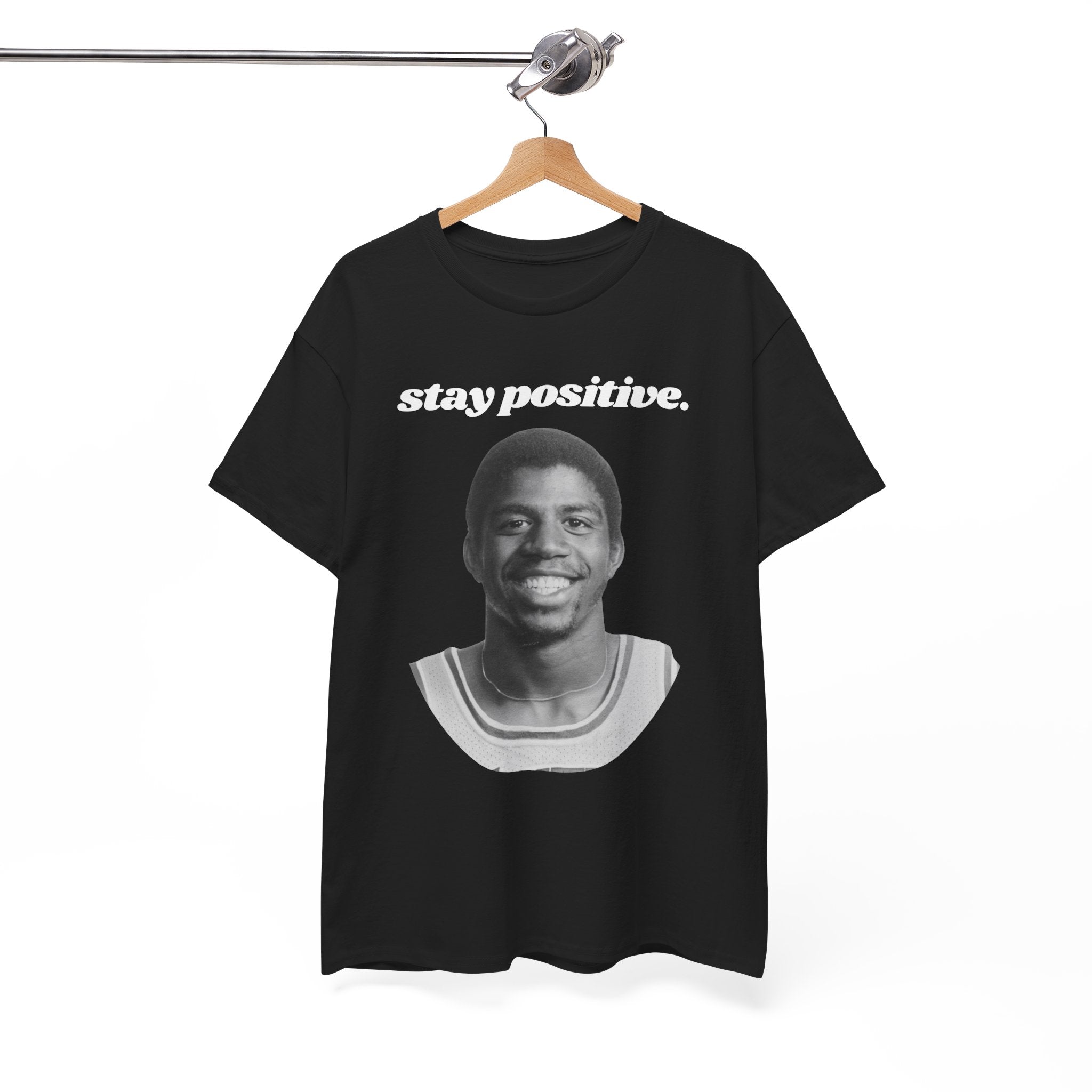 Stay Positive Magic Johnson - Unisex Heavy Cotton Tee