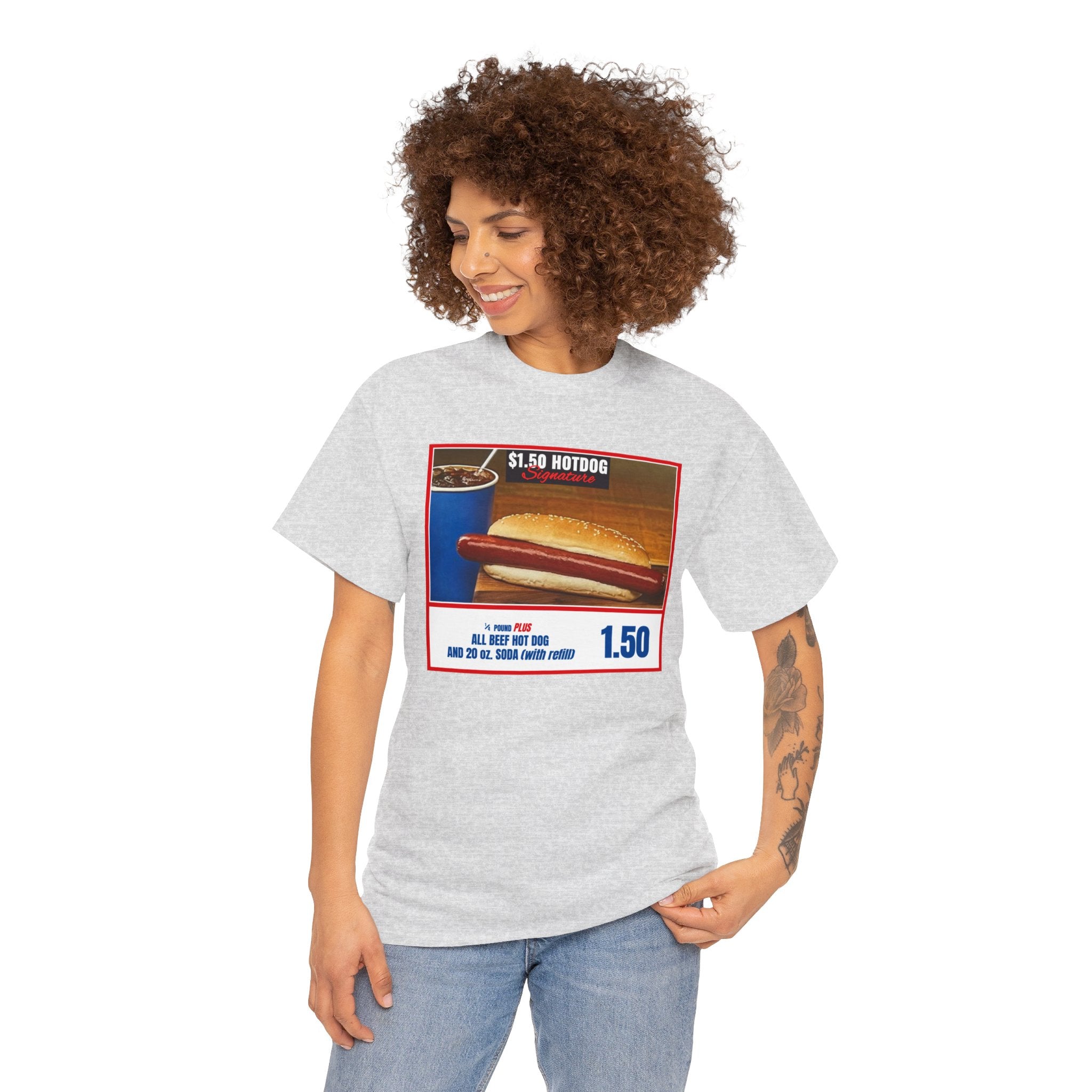 Costco Hotdog (no back quote) - Unisex Heavy Cotton Tee