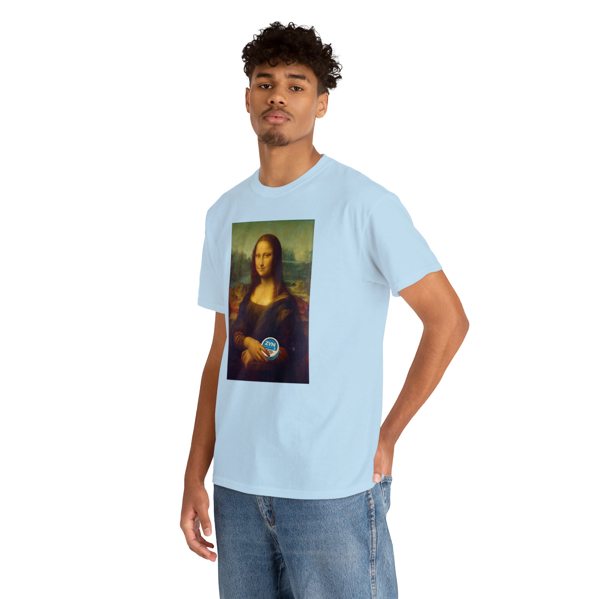 Mona Lisa with Zyns - Unisex Heavy Cotton Tee