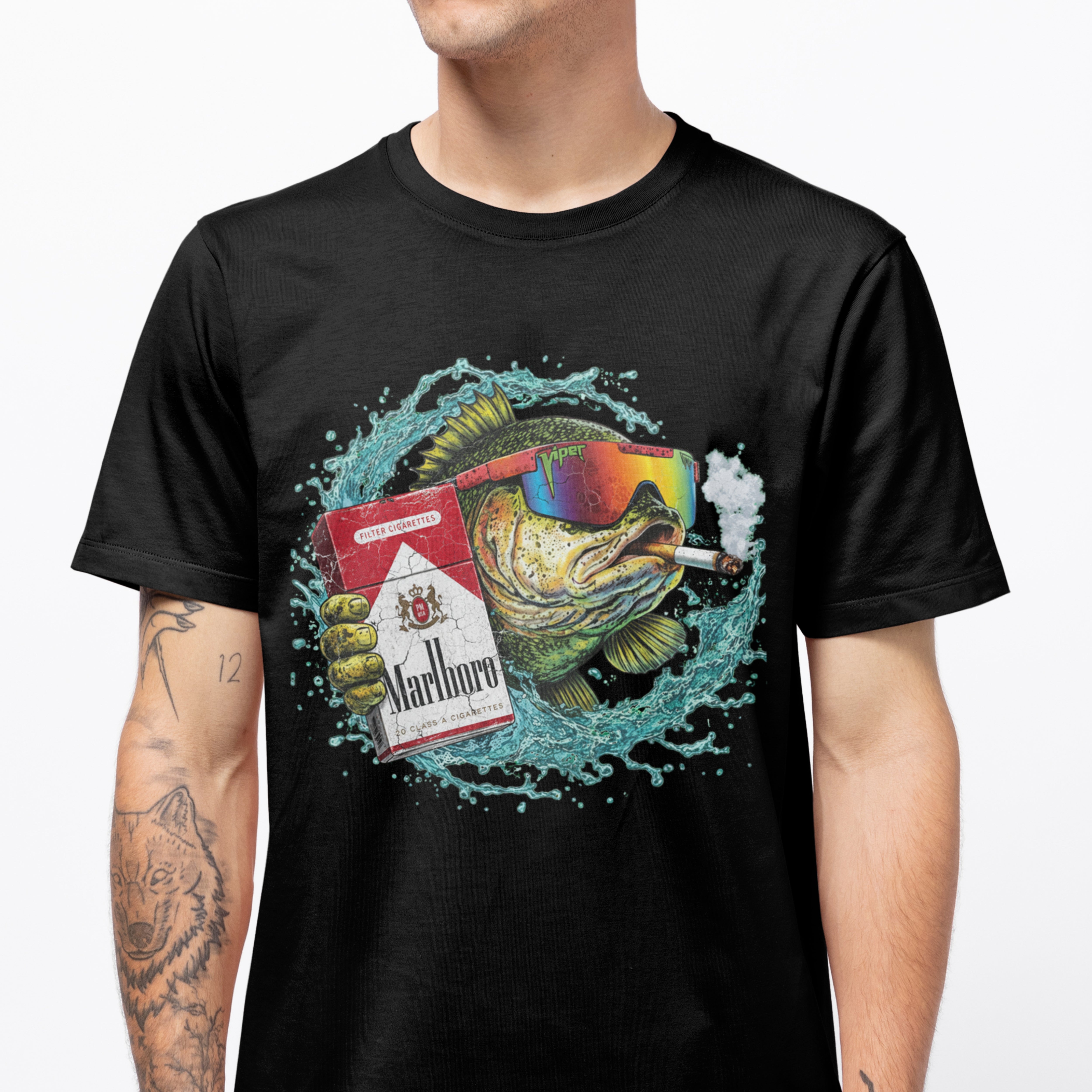 HELL YEAH CIGARETTE FISH TEE