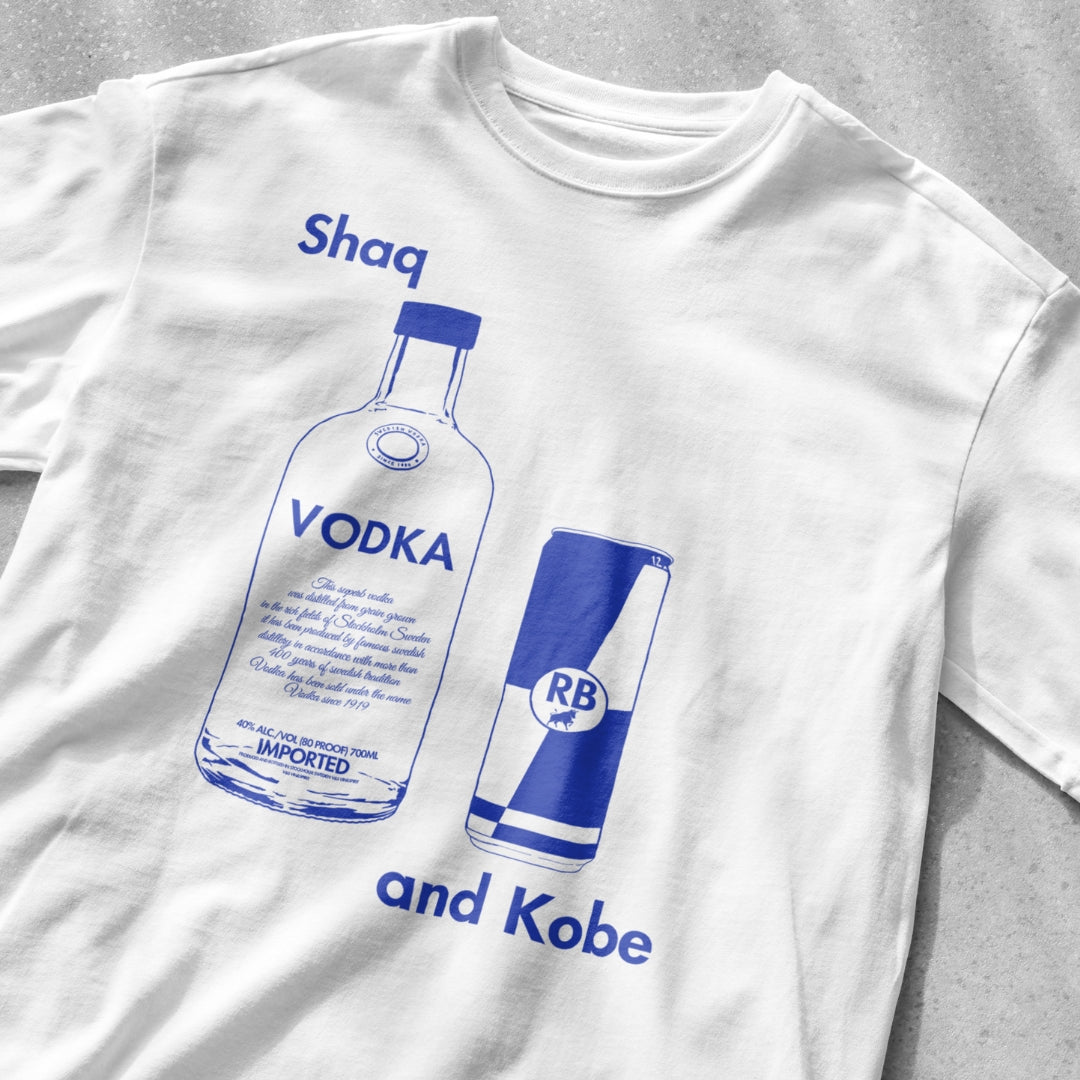 Shaq and Kobe Vodka Redbull - Unisex Heavy Cotton Tee