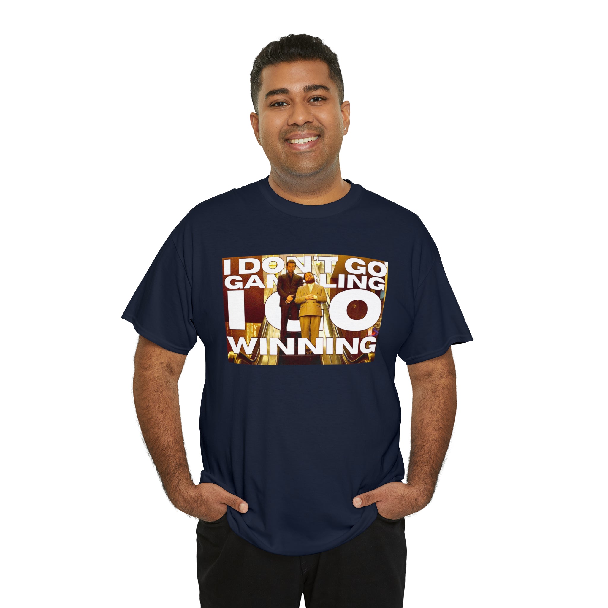 'I don't go Gambling I go Winning" Allen Hangover - Unisex Heavy Cotton Tee