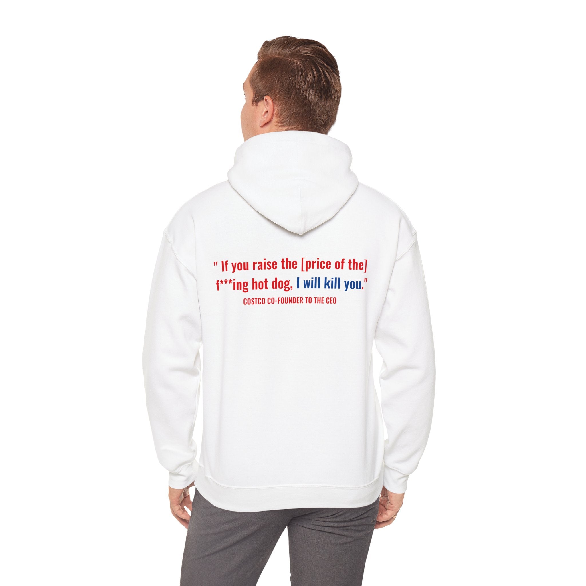 Costco $1.50 Hotdog (with back quote) - Unisex Heavy Blend™ Hooded Sweatshirt