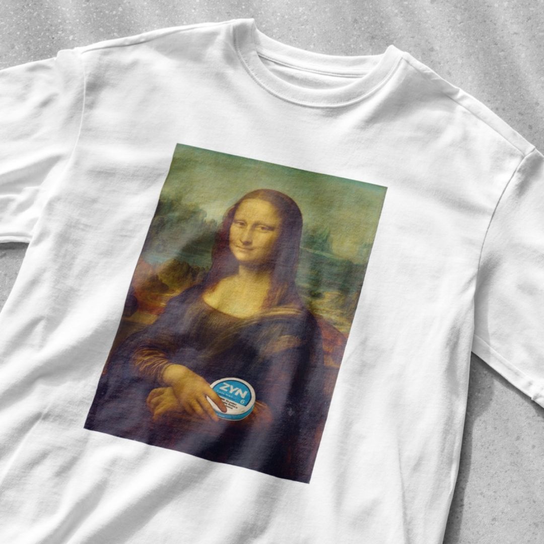 Mona Lisa with Zyns - Unisex Heavy Cotton Tee