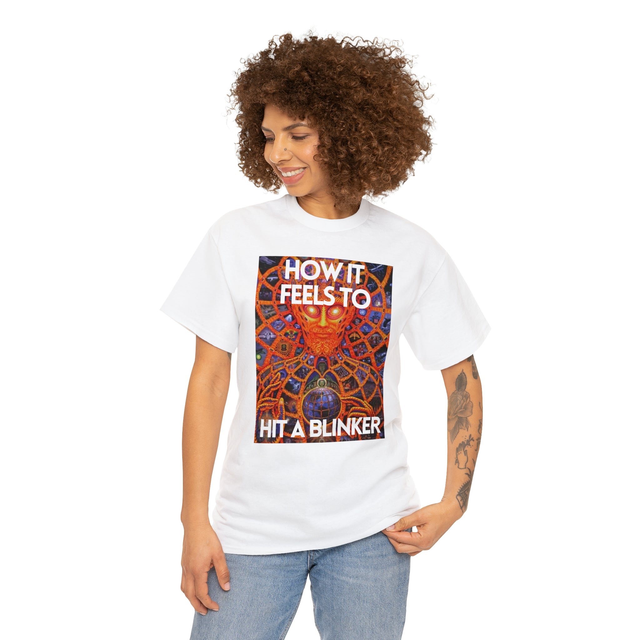 How it feels to hit a blinker - Unisex Heavy Cotton Tee