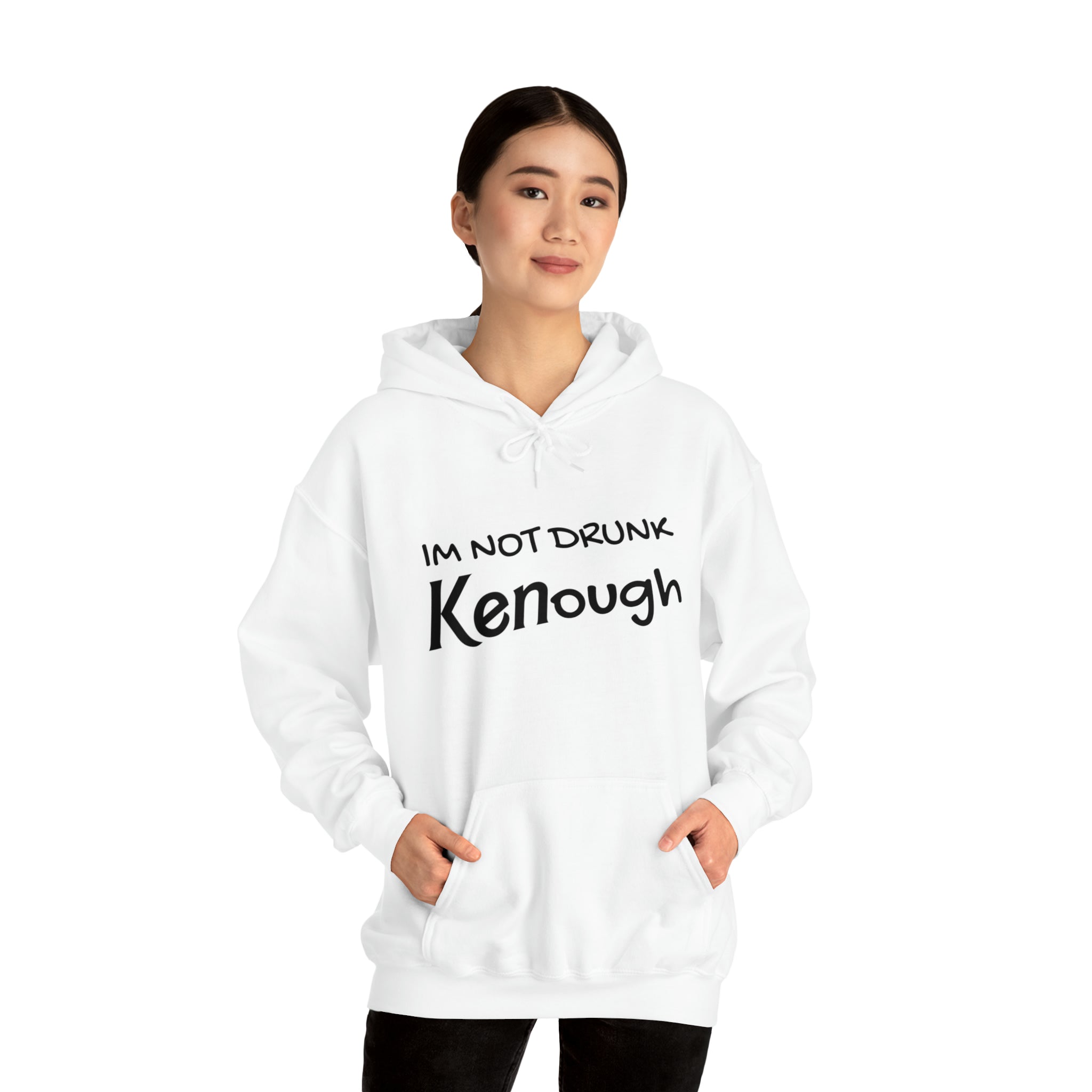 I'm not drunk Kenough Barbie (Black) - Unisex Heavy Blend™ Hooded Sweatshirt