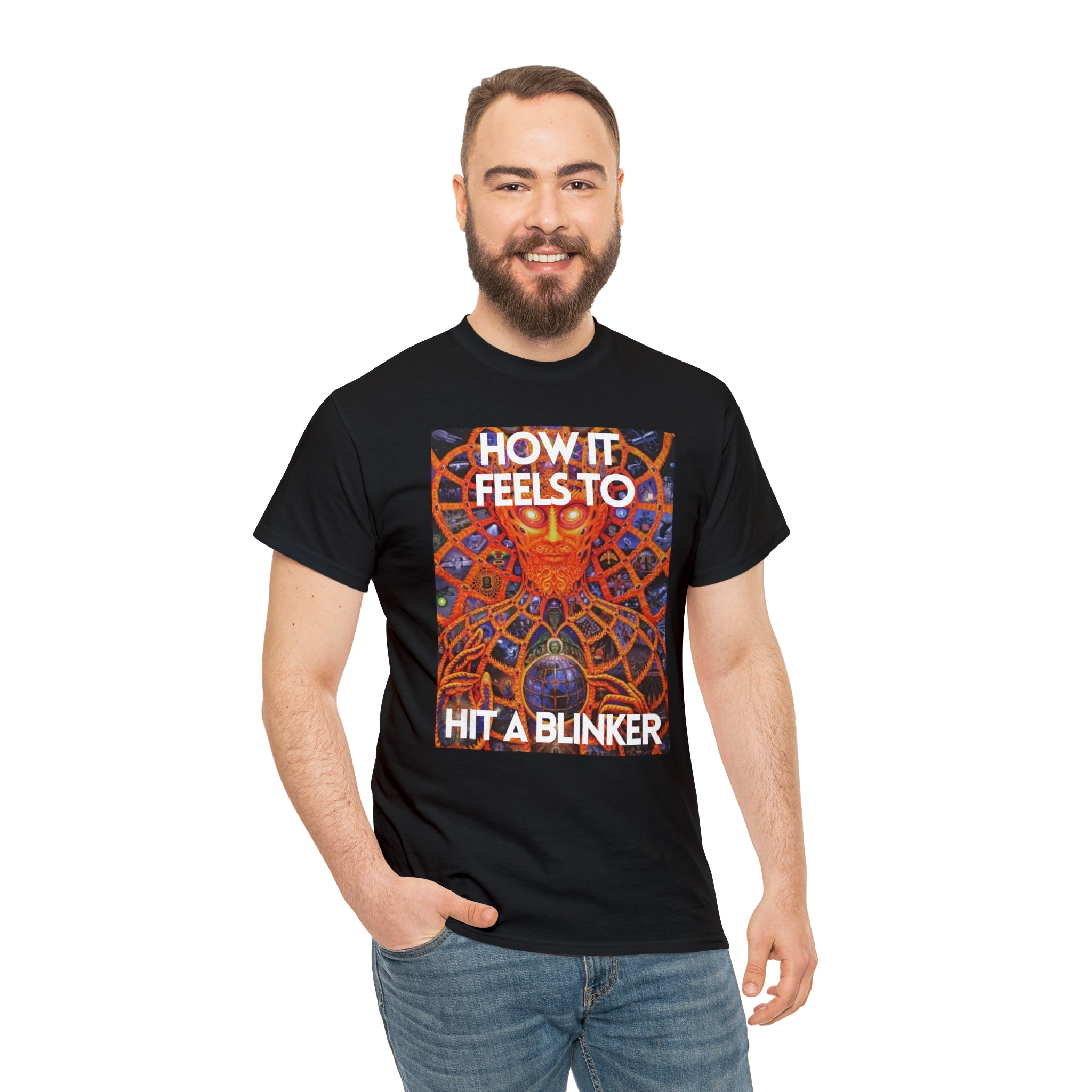 How it feels to hit a blinker - Unisex Heavy Cotton Tee