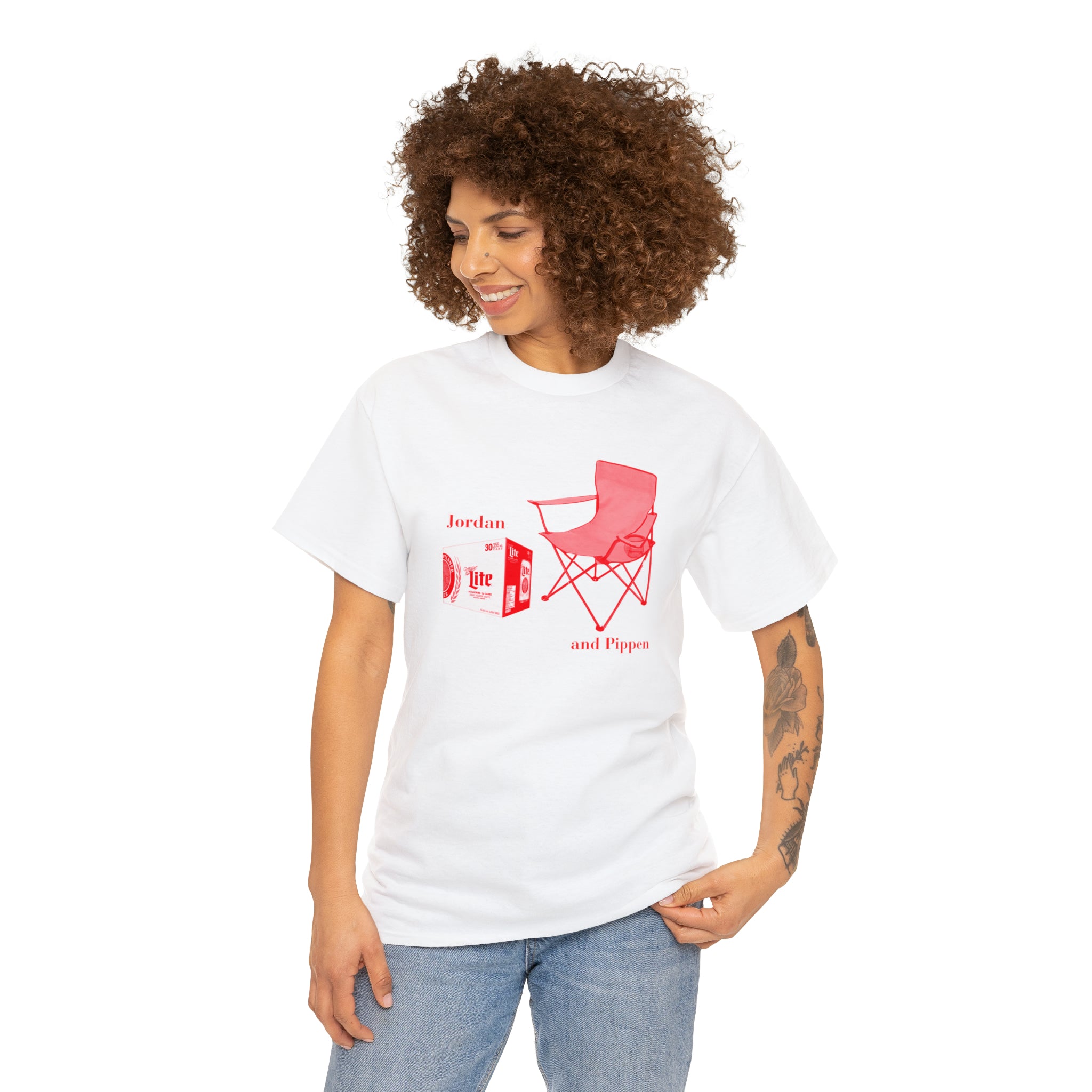 Jordan and Pippen 30 rack and chair - Unisex Heavy Cotton Tee