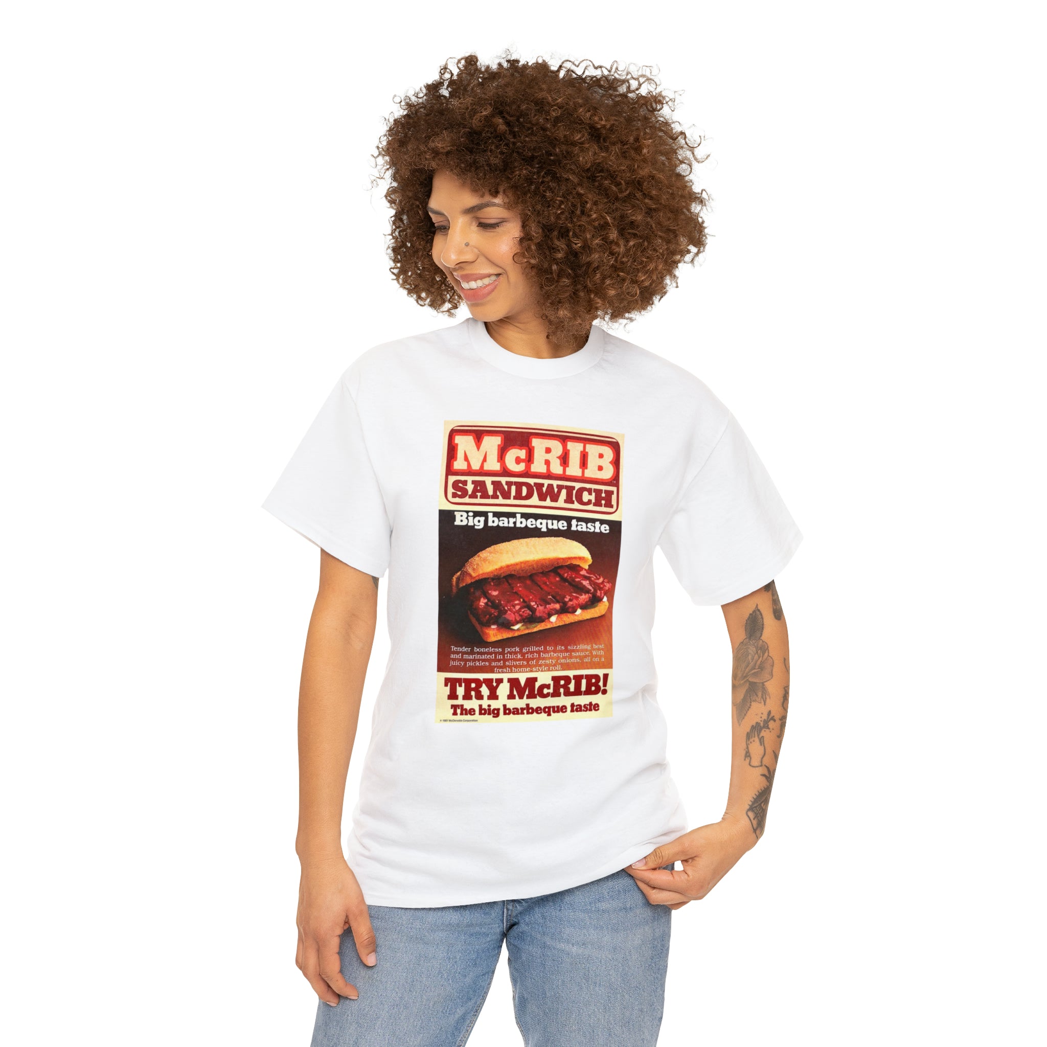 Give me the McRib or give me DEATH - Unisex Heavy Cotton Tee