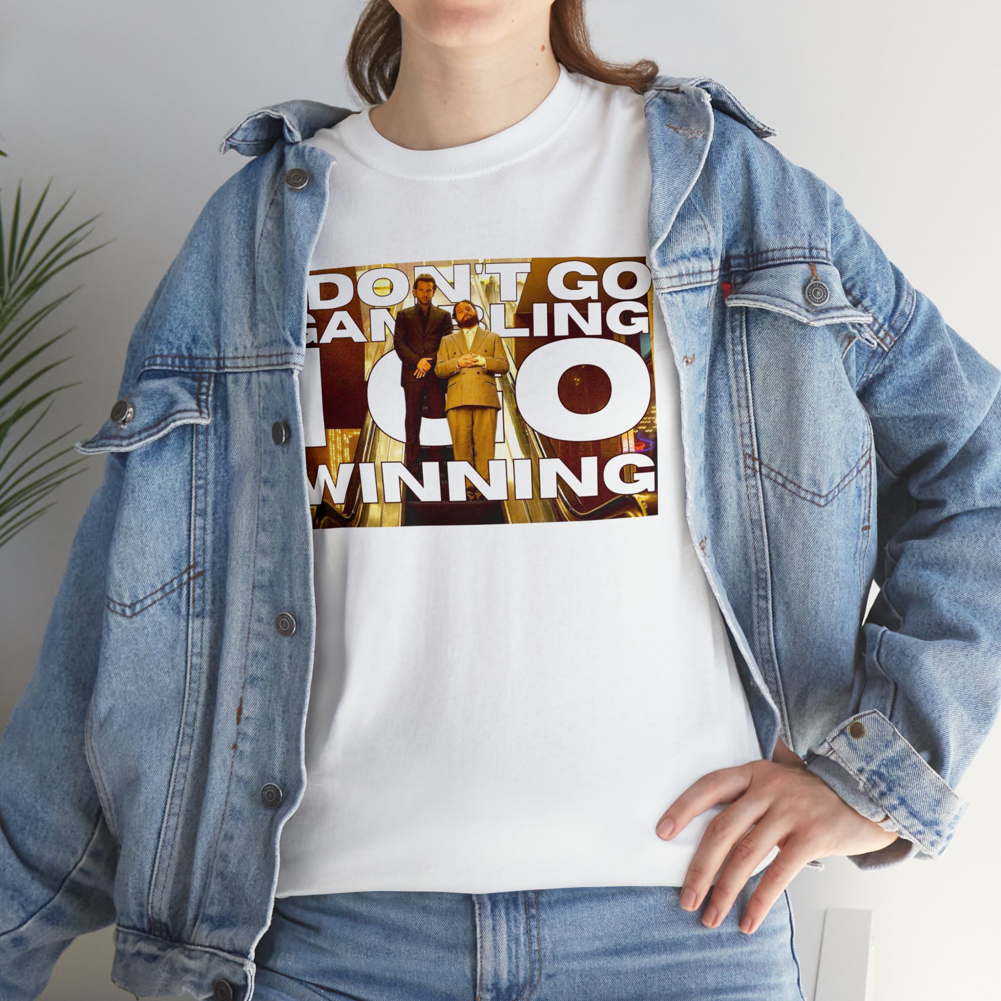 'I don't go Gambling I go Winning" Allen Hangover - Unisex Heavy Cotton Tee