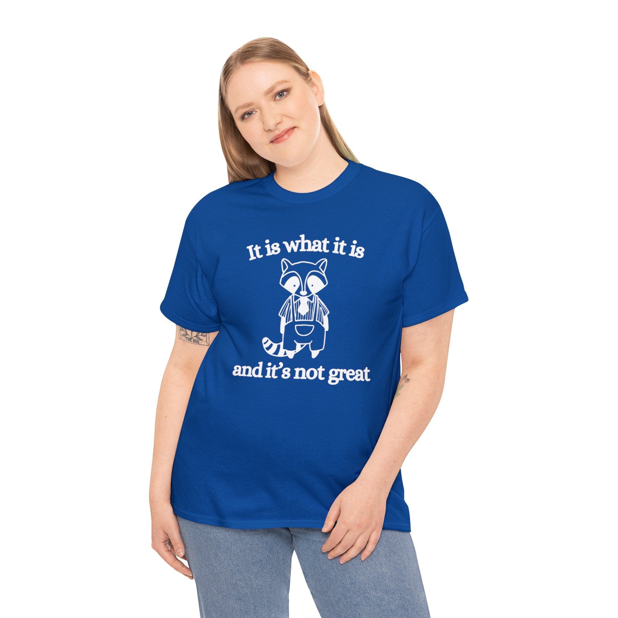 It is what it is and its not great shirt