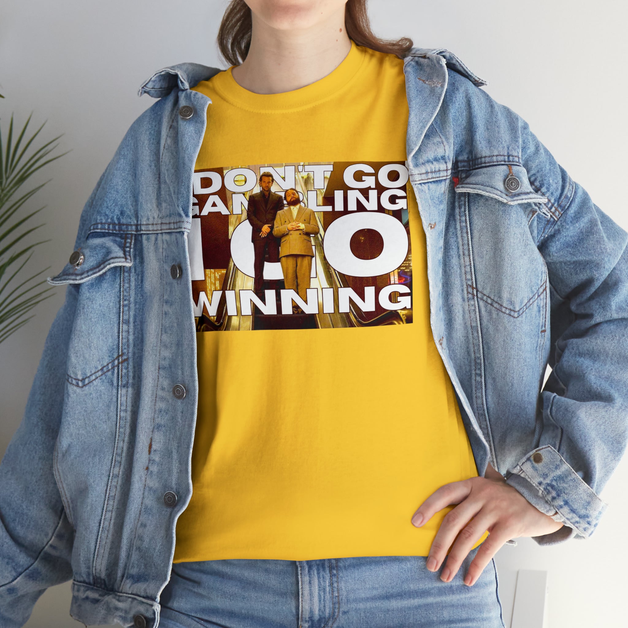 'I don't go Gambling I go Winning" Allen Hangover - Unisex Heavy Cotton Tee