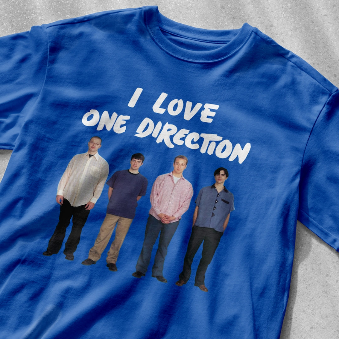 I Love One Direction Shirt - Weezer Parody Shirt