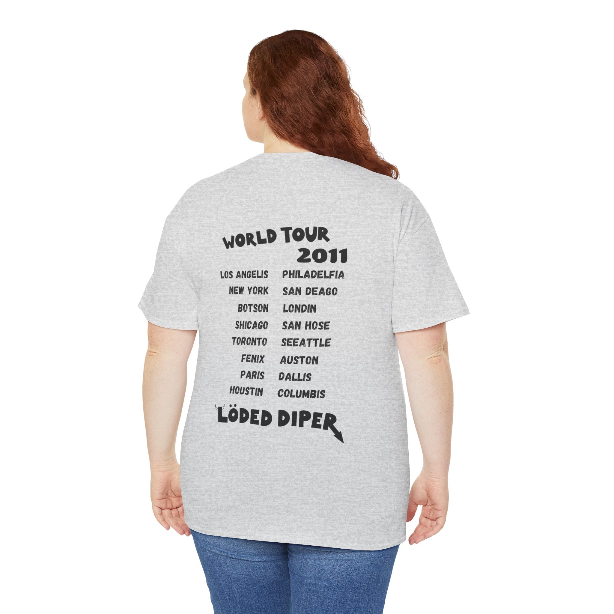 Loded Diper World Tour Shirt (Diary of a Wimpy Kid Rodrick Rules) - Unisex Heavy Cotton Tee