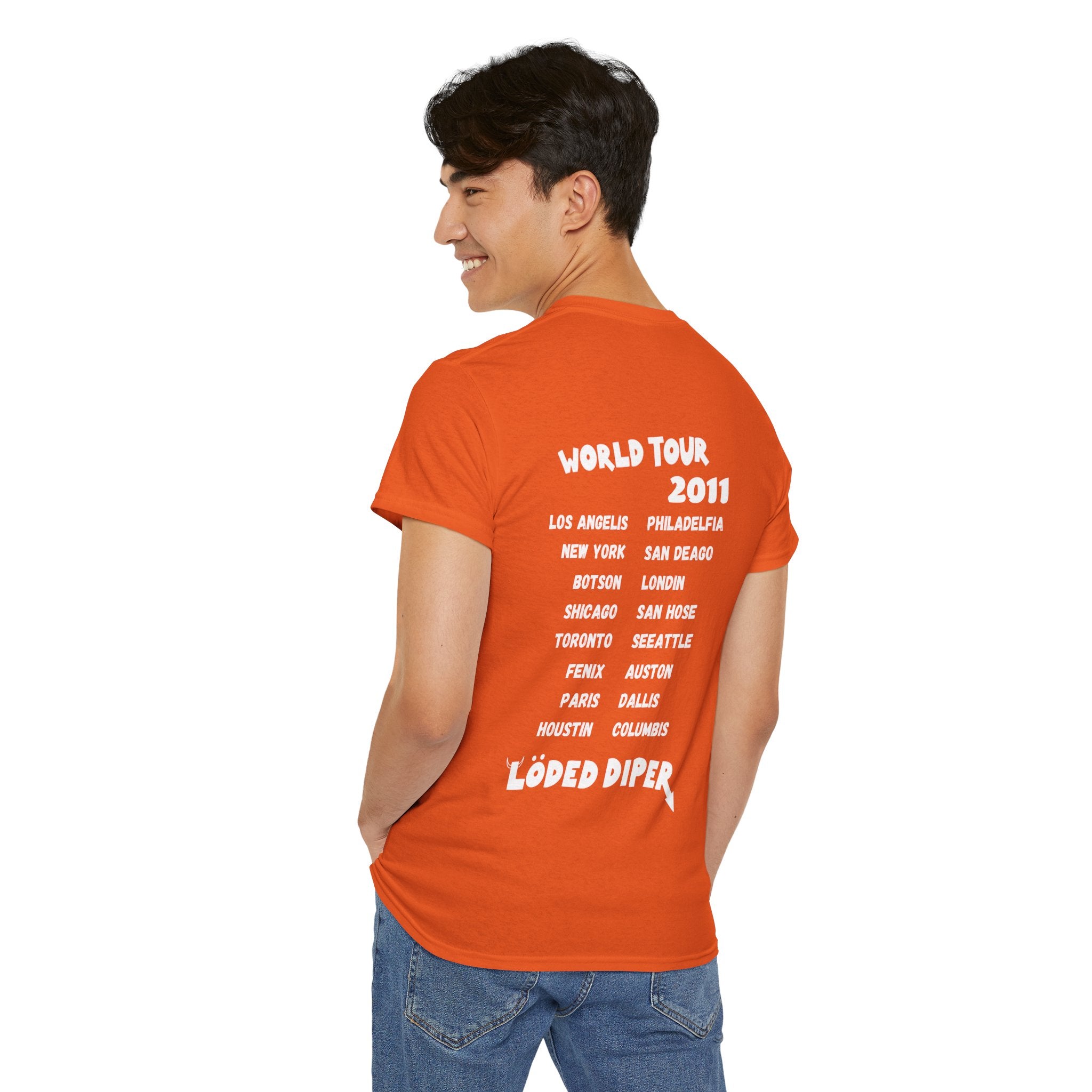 Loded Diper World Tour Shirt (Diary of a Wimpy Kid Rodrick Rules) - Unisex Heavy Cotton Tee