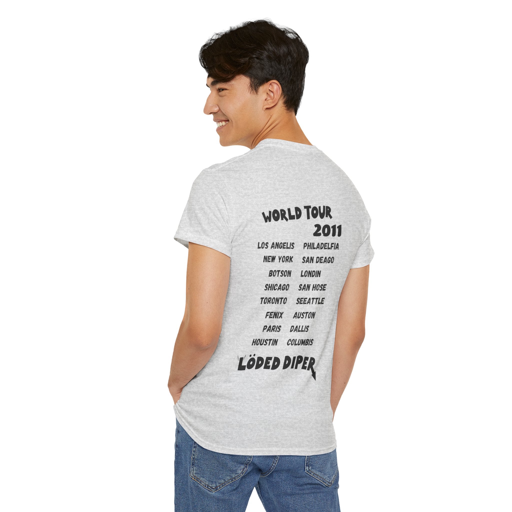 Loded Diper World Tour Shirt (Diary of a Wimpy Kid Rodrick Rules) - Unisex Heavy Cotton Tee