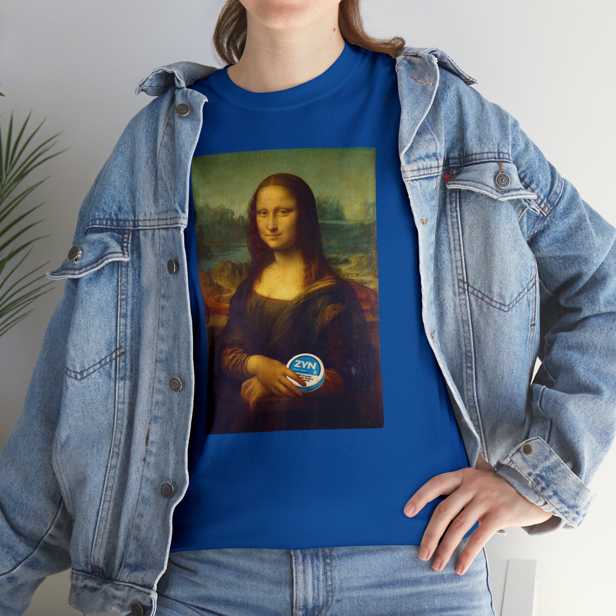 Mona Lisa with Zyns - Unisex Heavy Cotton Tee