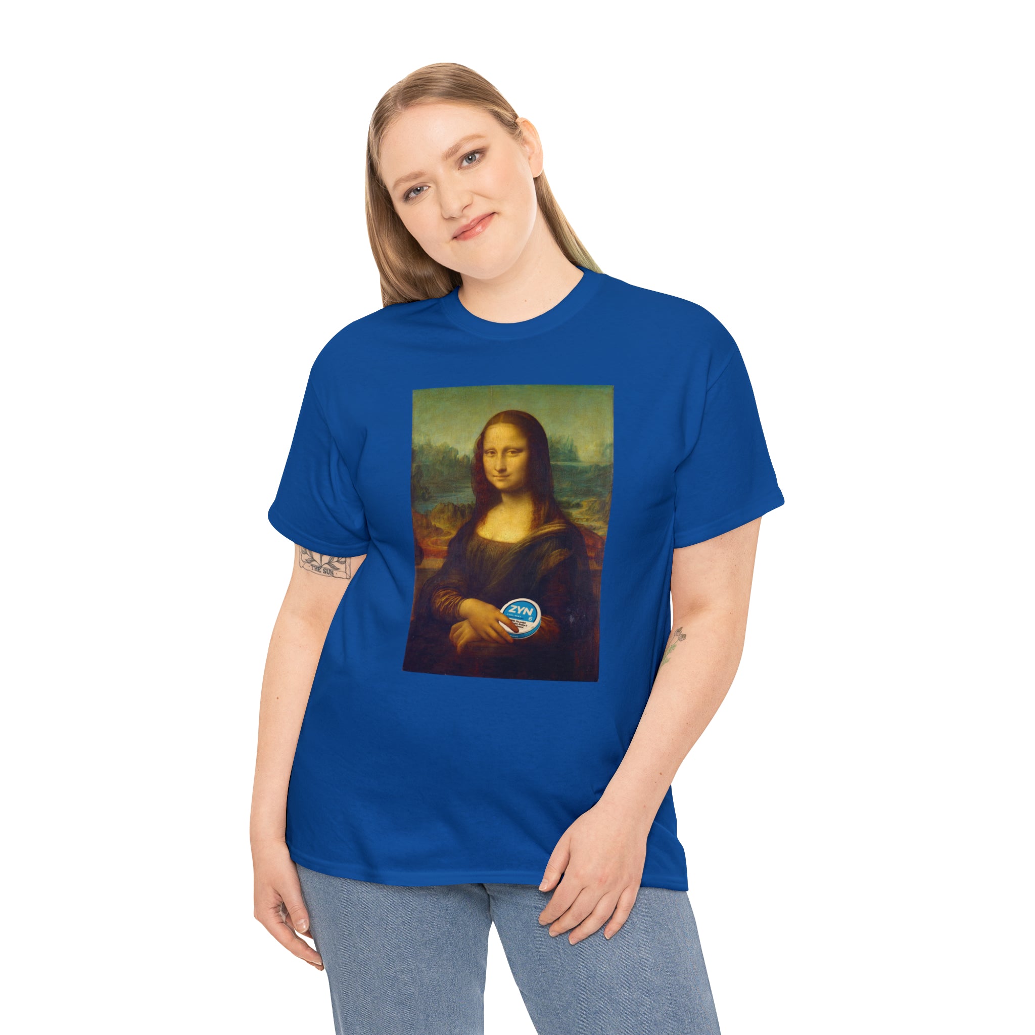 Mona Lisa with Zyns - Unisex Heavy Cotton Tee