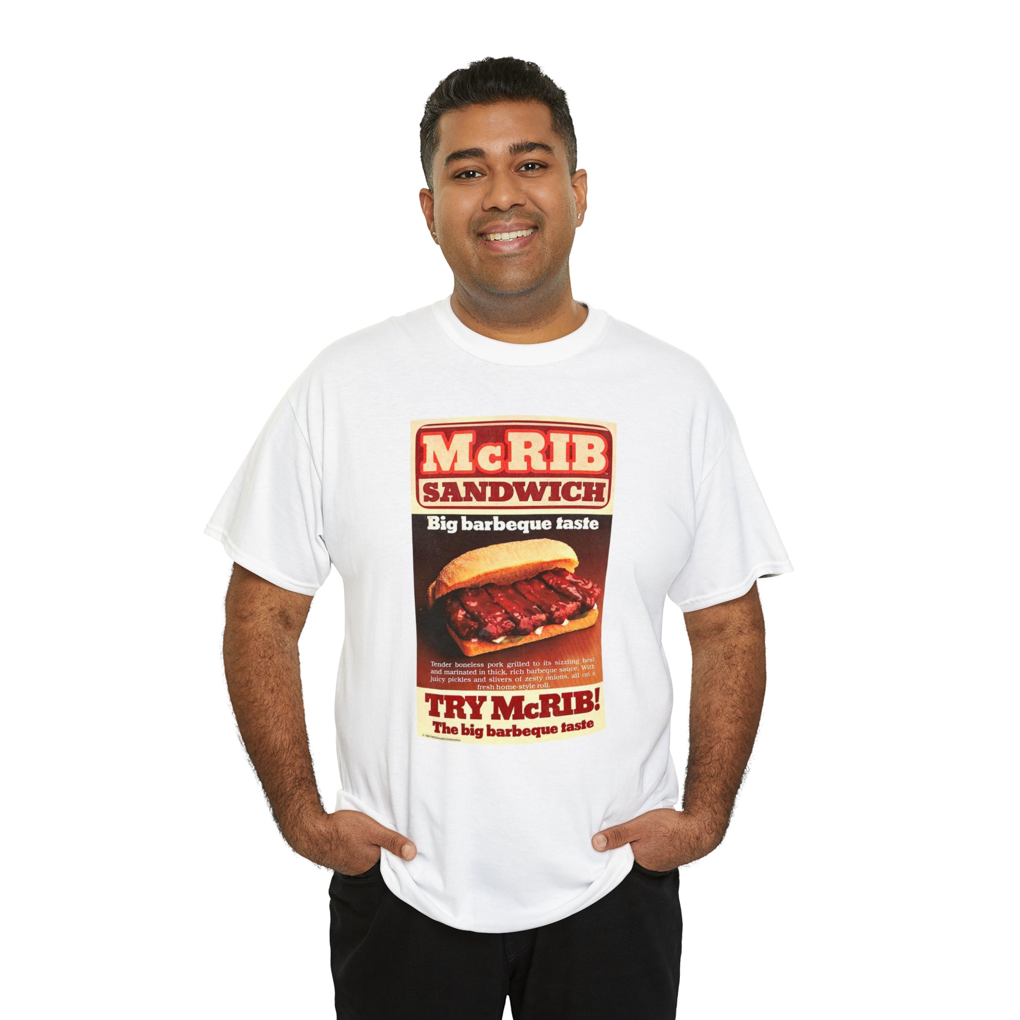 Give me the McRib or give me DEATH - Unisex Heavy Cotton Tee