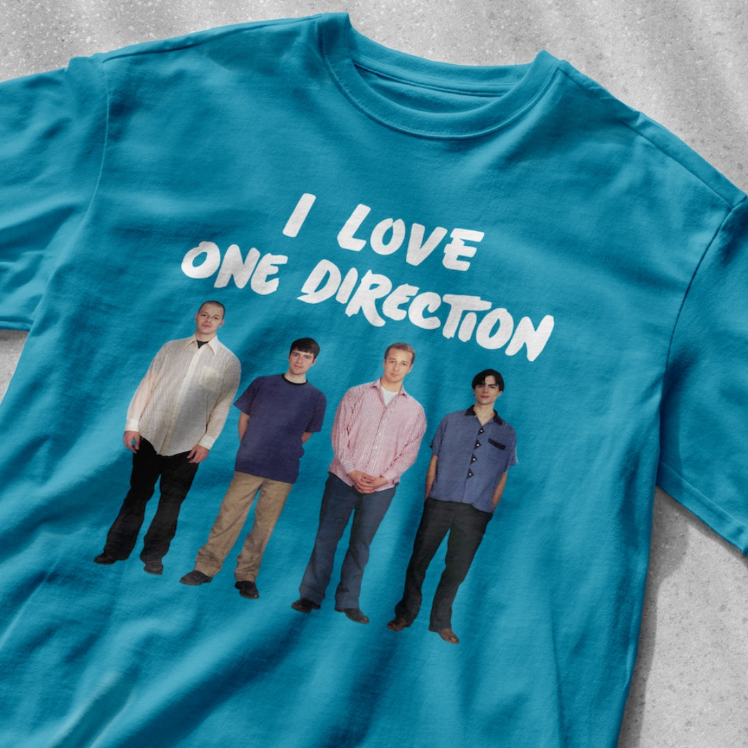 I Love One Direction Shirt - Weezer Parody Shirt