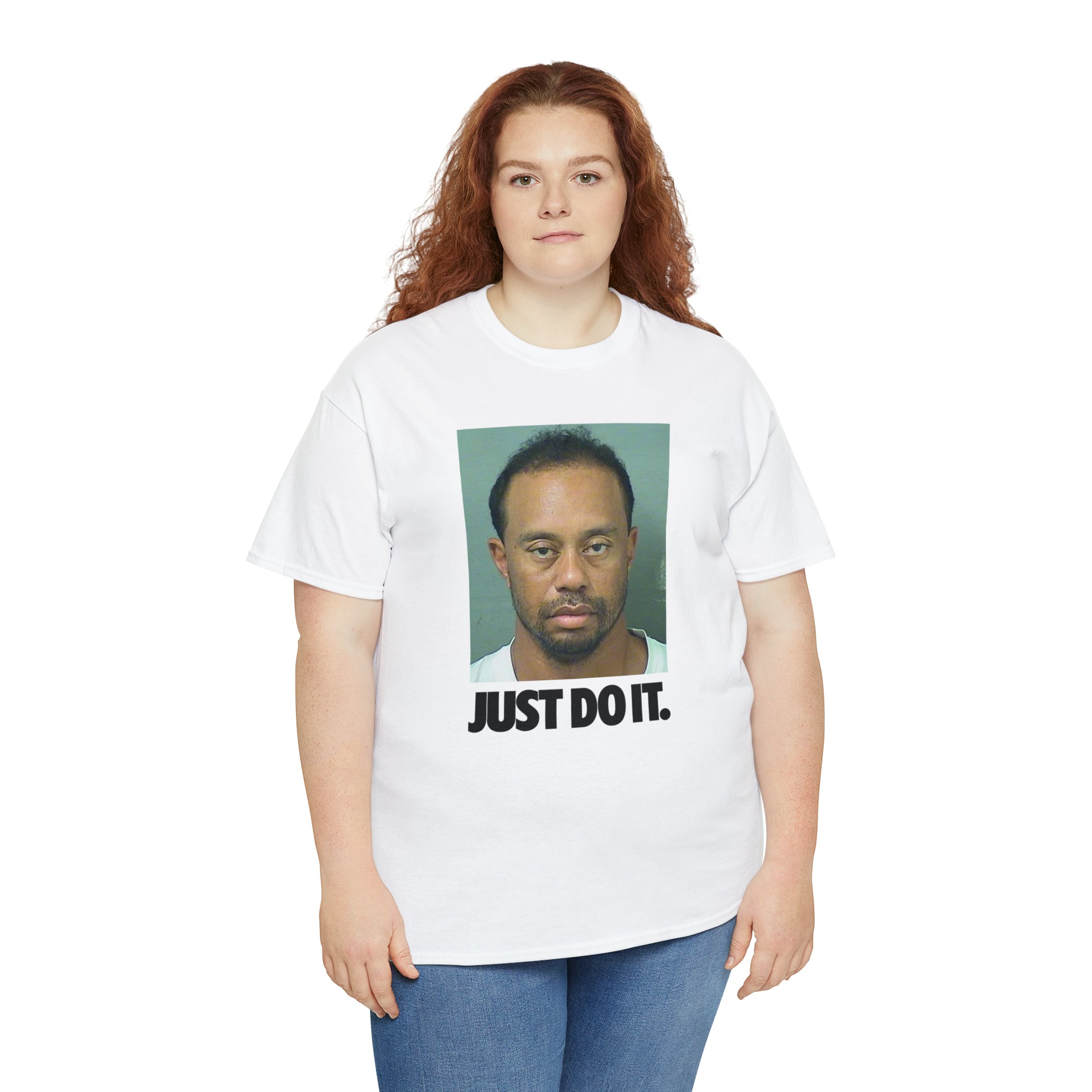 Just Do it Tiger Woods DUI Mugshot - Unisex Heavy Cotton Tee