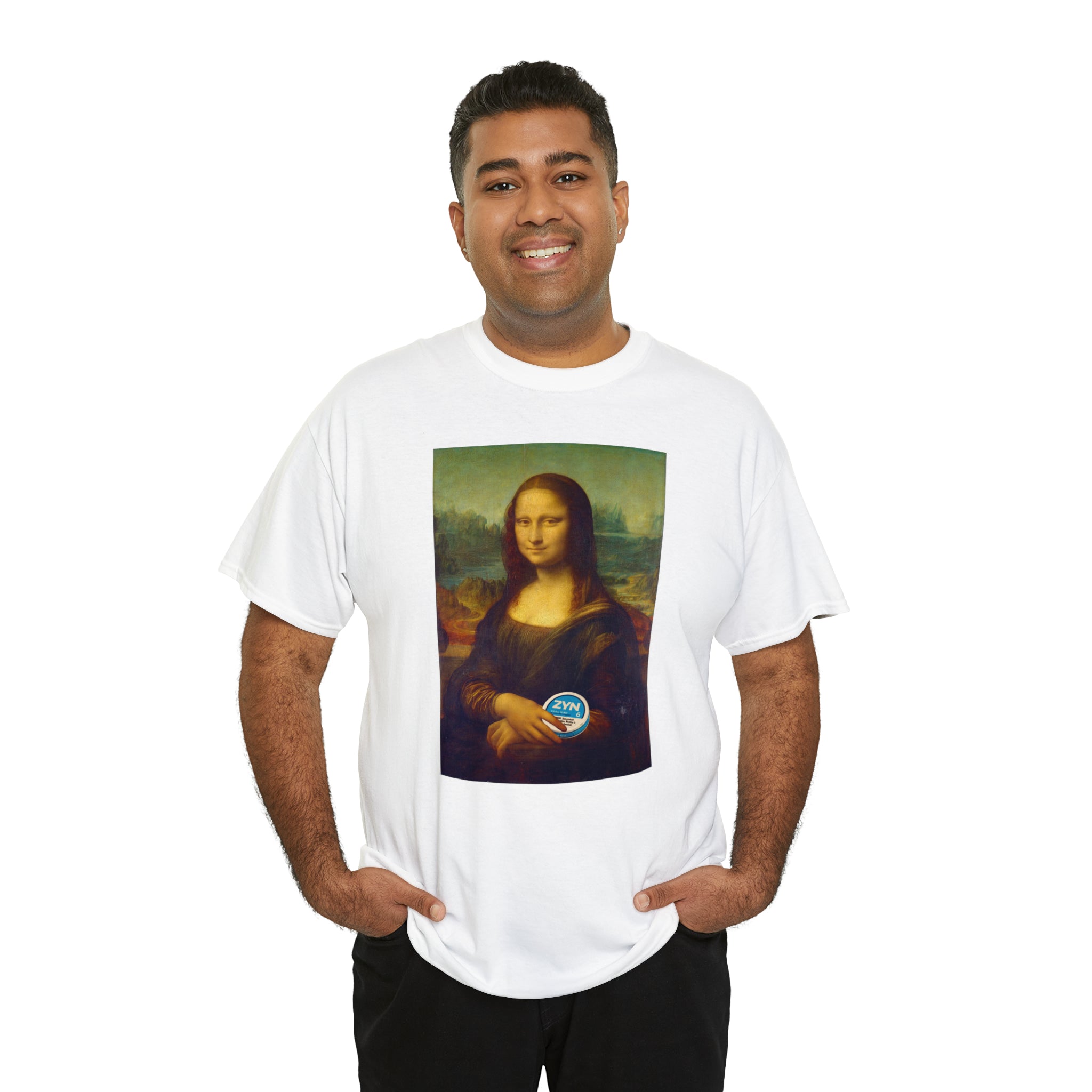 Mona Lisa with Zyns - Unisex Heavy Cotton Tee