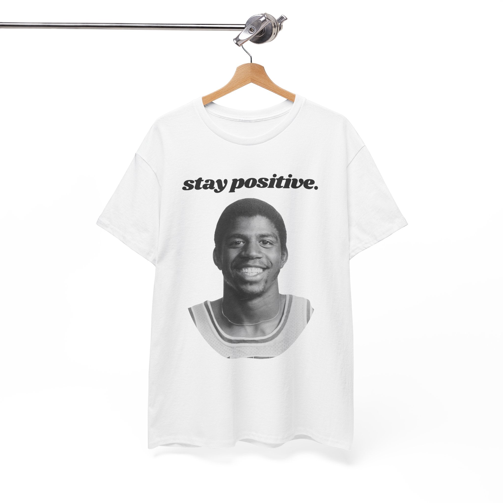 Stay Positive Magic Johnson - Unisex Heavy Cotton Tee