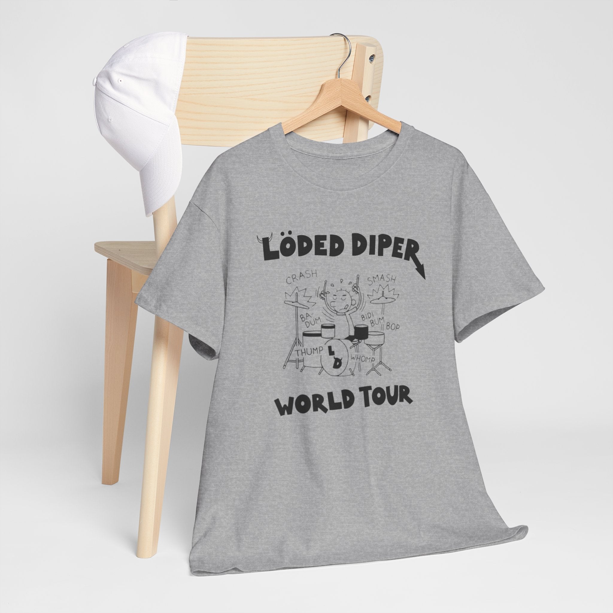 Loded Diper World Tour Shirt (Diary of a Wimpy Kid Rodrick Rules) - Unisex Heavy Cotton Tee