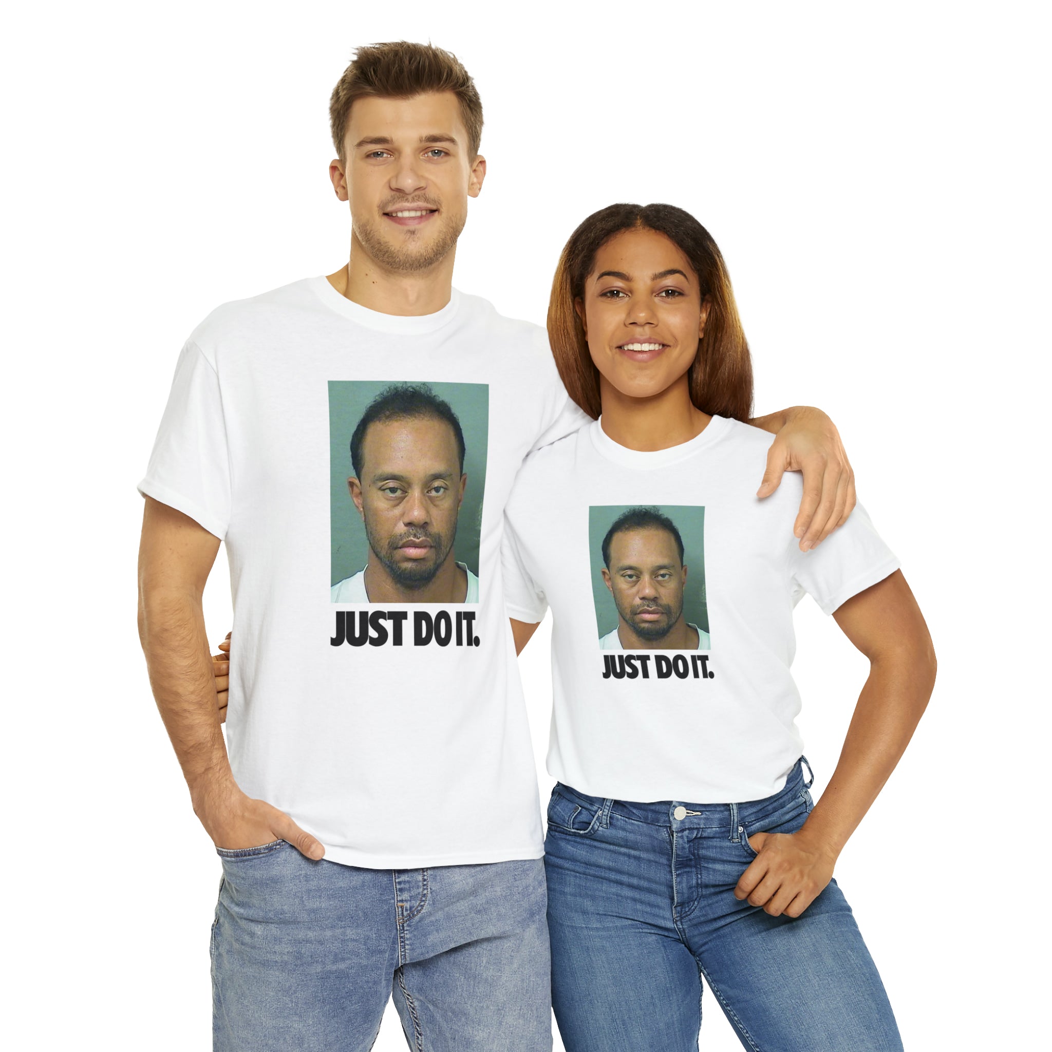 Just Do it Tiger Woods DUI Mugshot - Unisex Heavy Cotton Tee