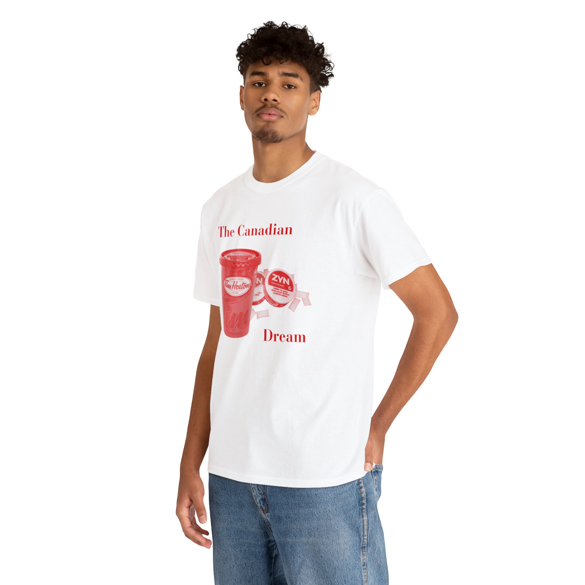 The Canadian Dream Tim Hortons Coffee and Zyns 6mg - Unisex Heavy Cotton Tee