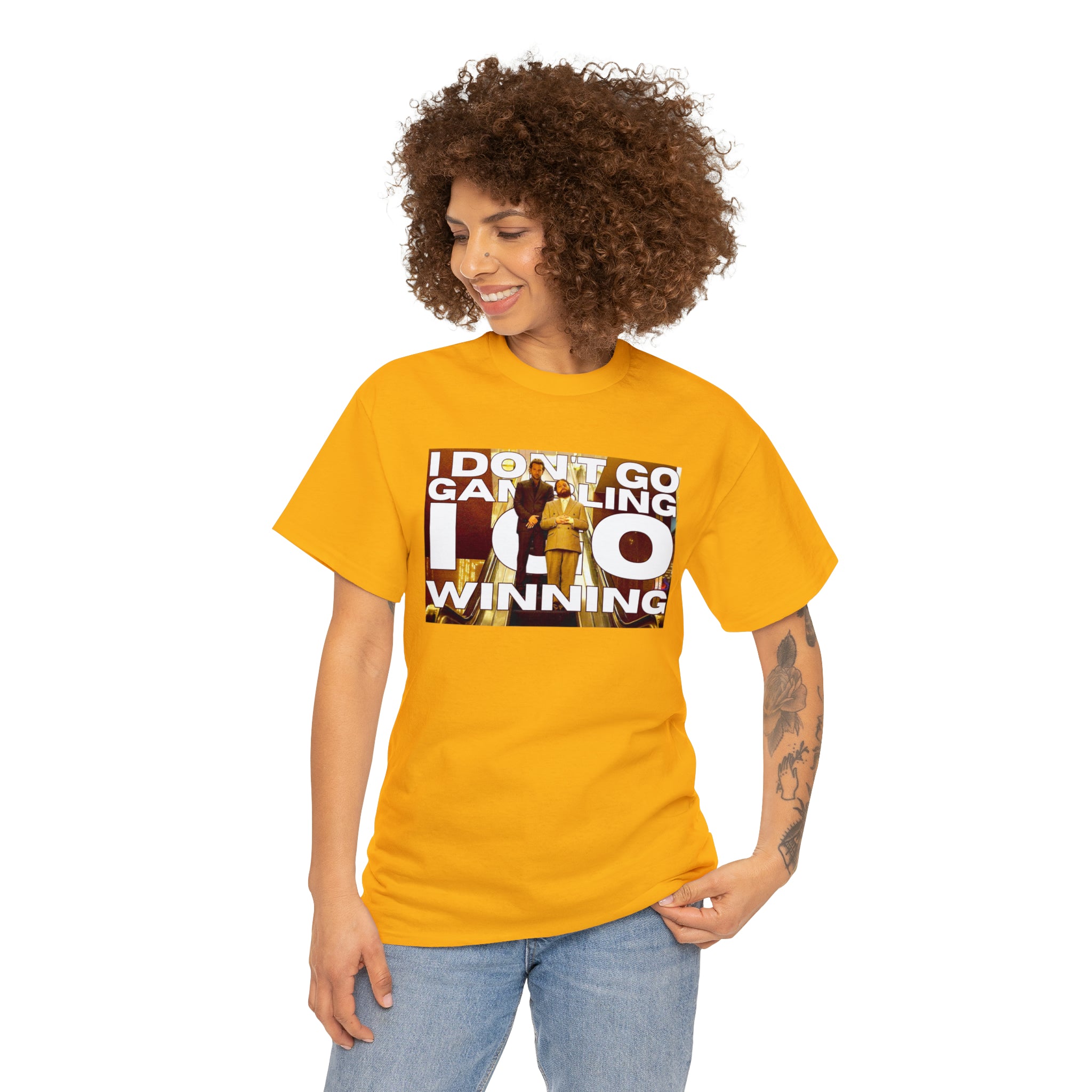 'I don't go Gambling I go Winning" Allen Hangover - Unisex Heavy Cotton Tee