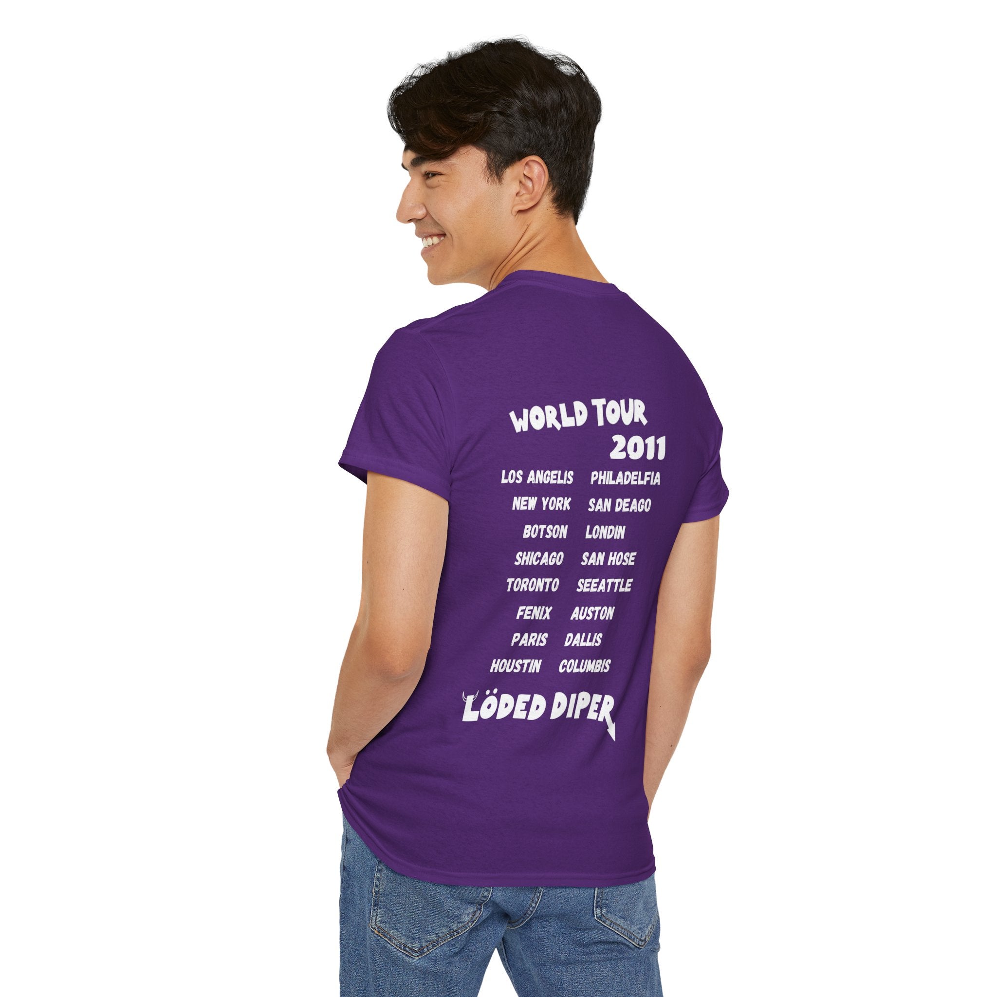 Loded Diper World Tour Shirt (Diary of a Wimpy Kid Rodrick Rules) - Unisex Heavy Cotton Tee