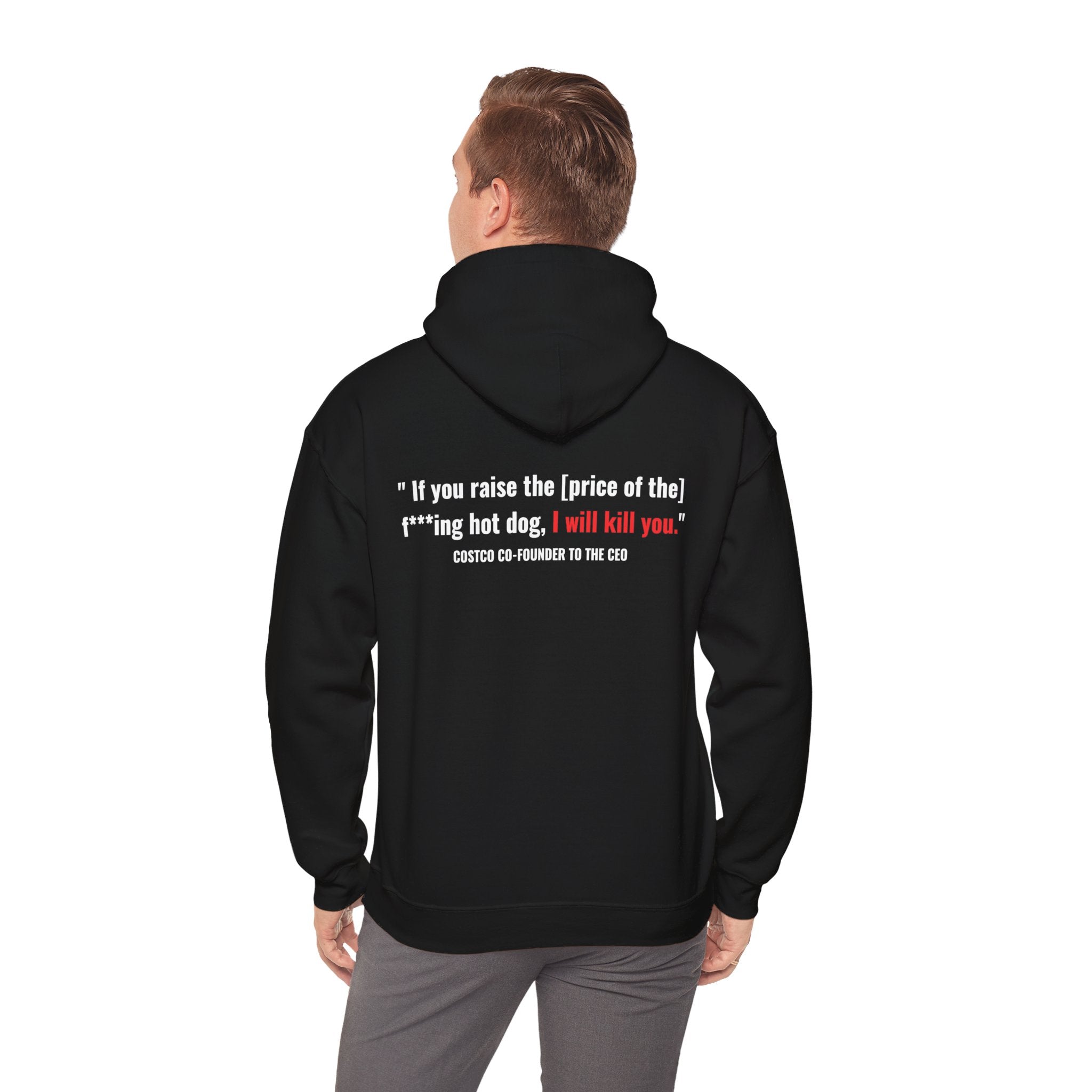 Costco $1.50 Hotdog (with back quote) - Unisex Heavy Blend™ Hooded Sweatshirt