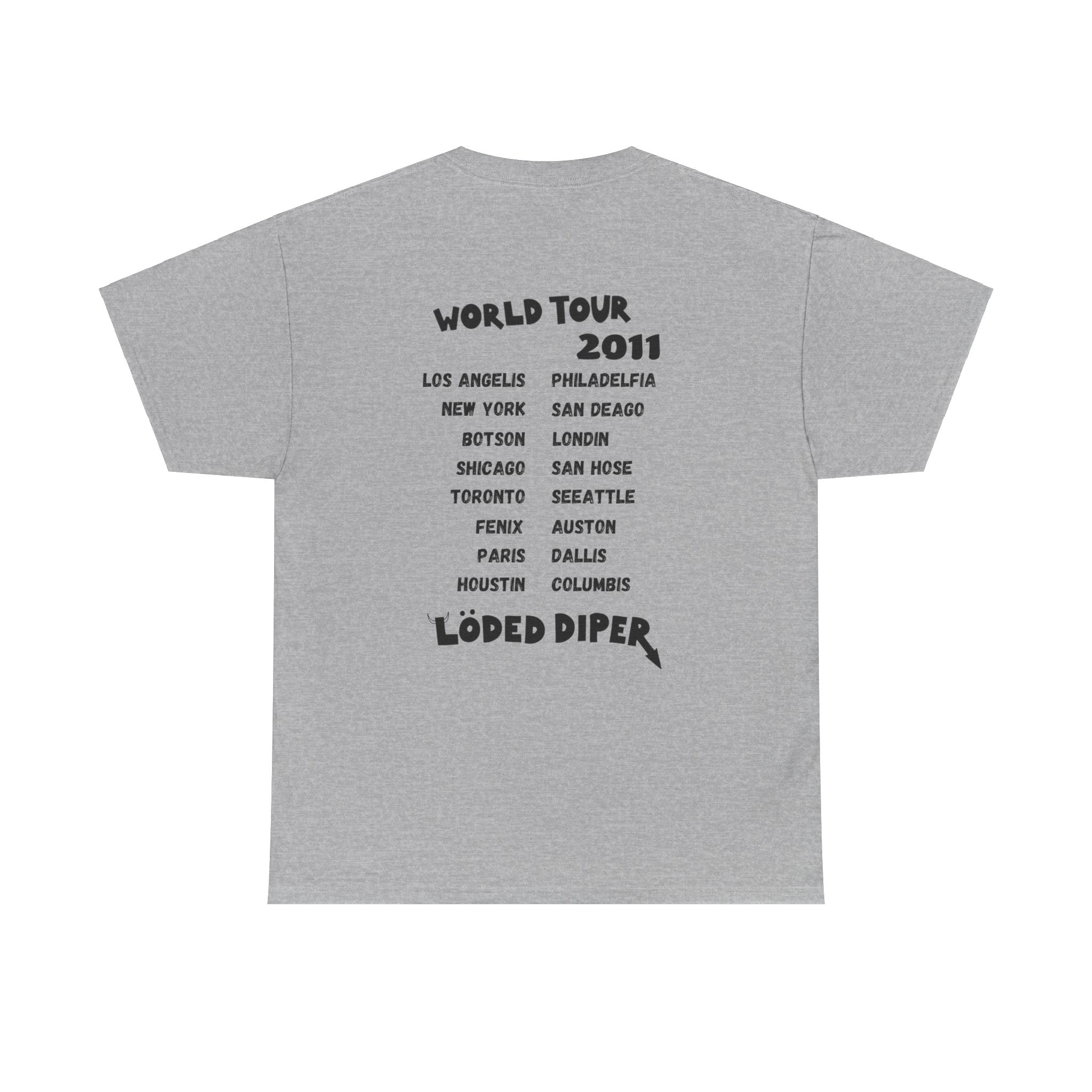 Loded Diper World Tour Shirt (Diary of a Wimpy Kid Rodrick Rules) - Unisex Heavy Cotton Tee