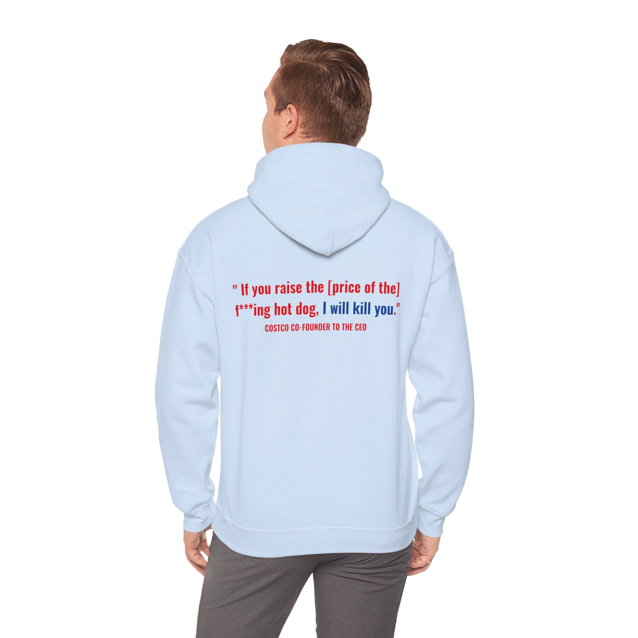 Costco $1.50 Hotdog (with back quote) - Unisex Heavy Blend™ Hooded Sweatshirt