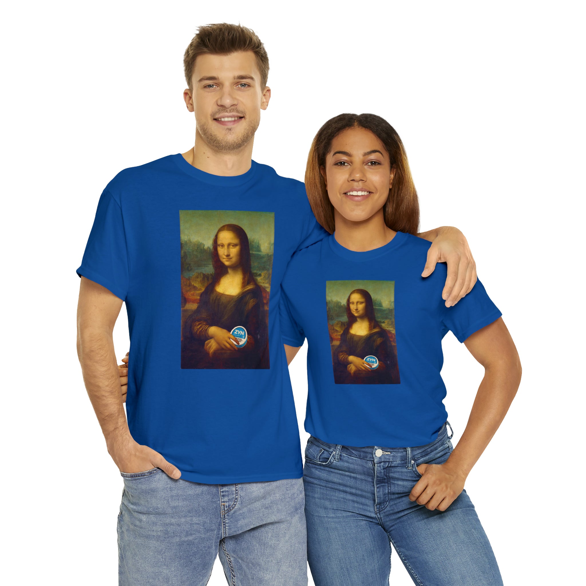 Mona Lisa with Zyns - Unisex Heavy Cotton Tee