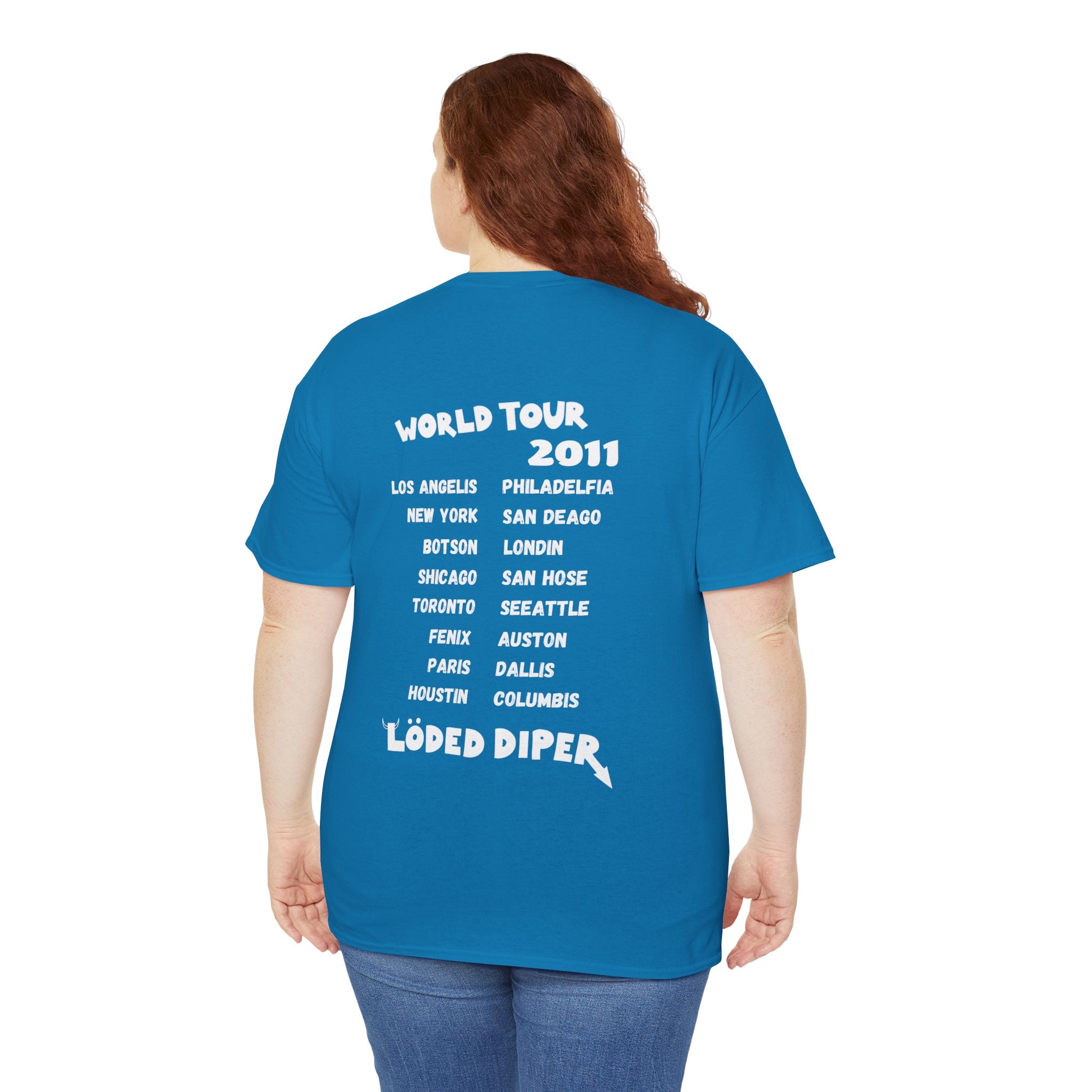 Loded Diper World Tour Shirt (Diary of a Wimpy Kid Rodrick Rules) - Unisex Heavy Cotton Tee