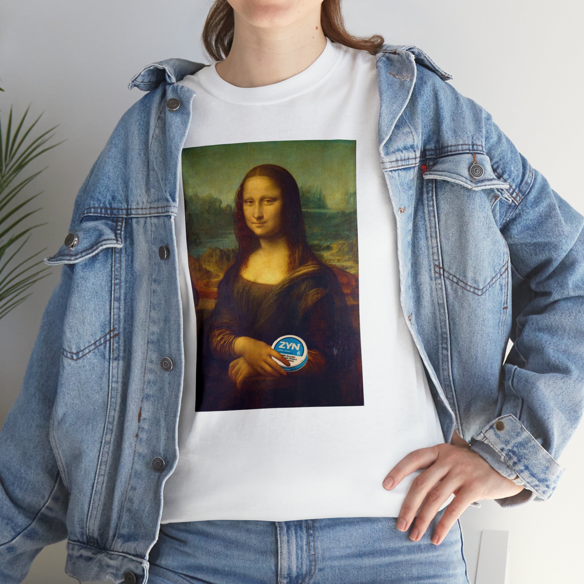 Mona Lisa with Zyns - Unisex Heavy Cotton Tee