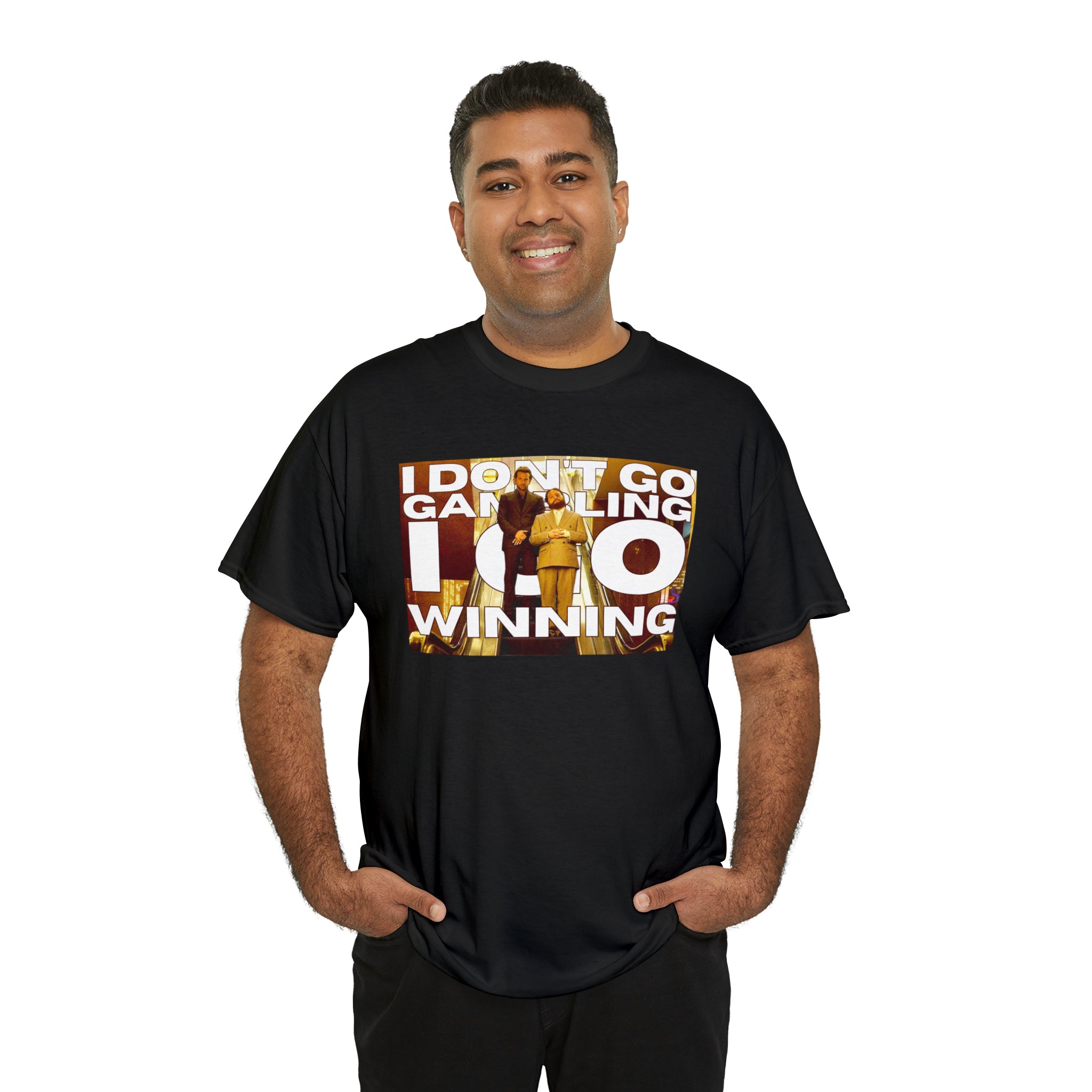 'I don't go Gambling I go Winning" Allen Hangover - Unisex Heavy Cotton Tee